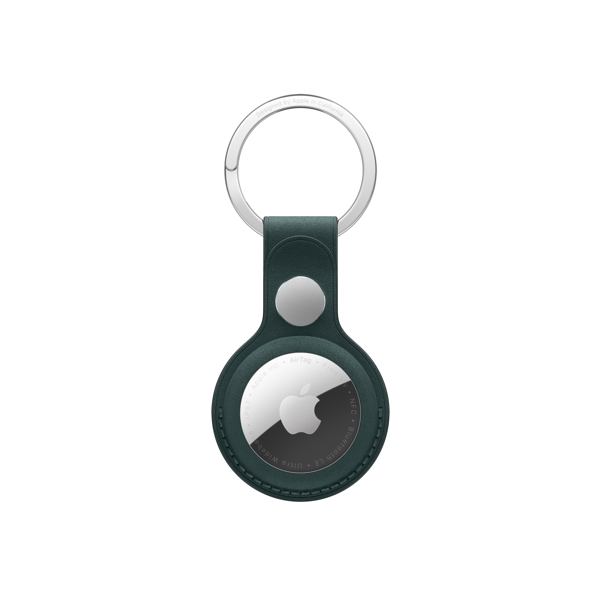 AirTag FineWoven Key Ring — Dark Green