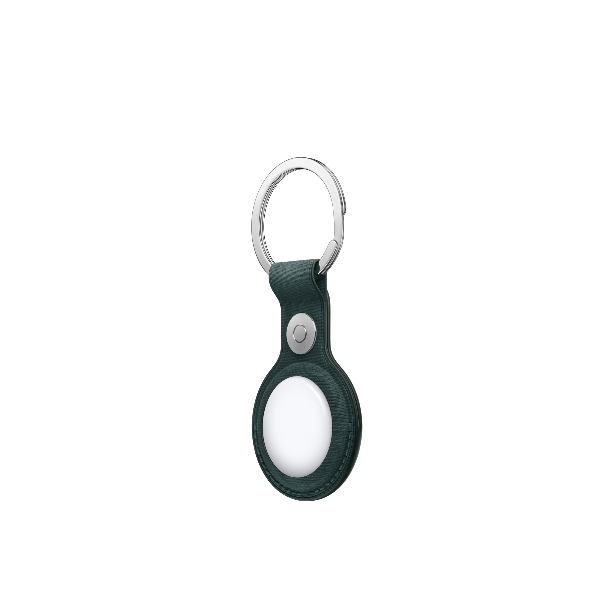 AirTag FineWoven Key Ring — Dark Green