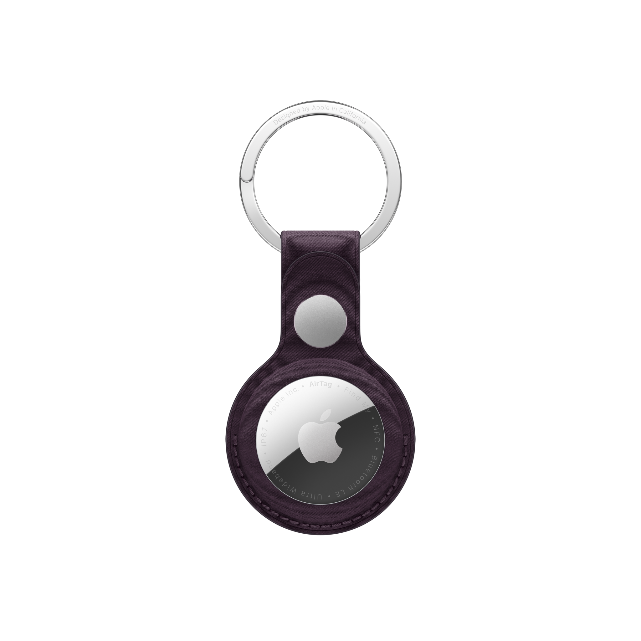 AirTag FineWoven Key Ring — Blackberry