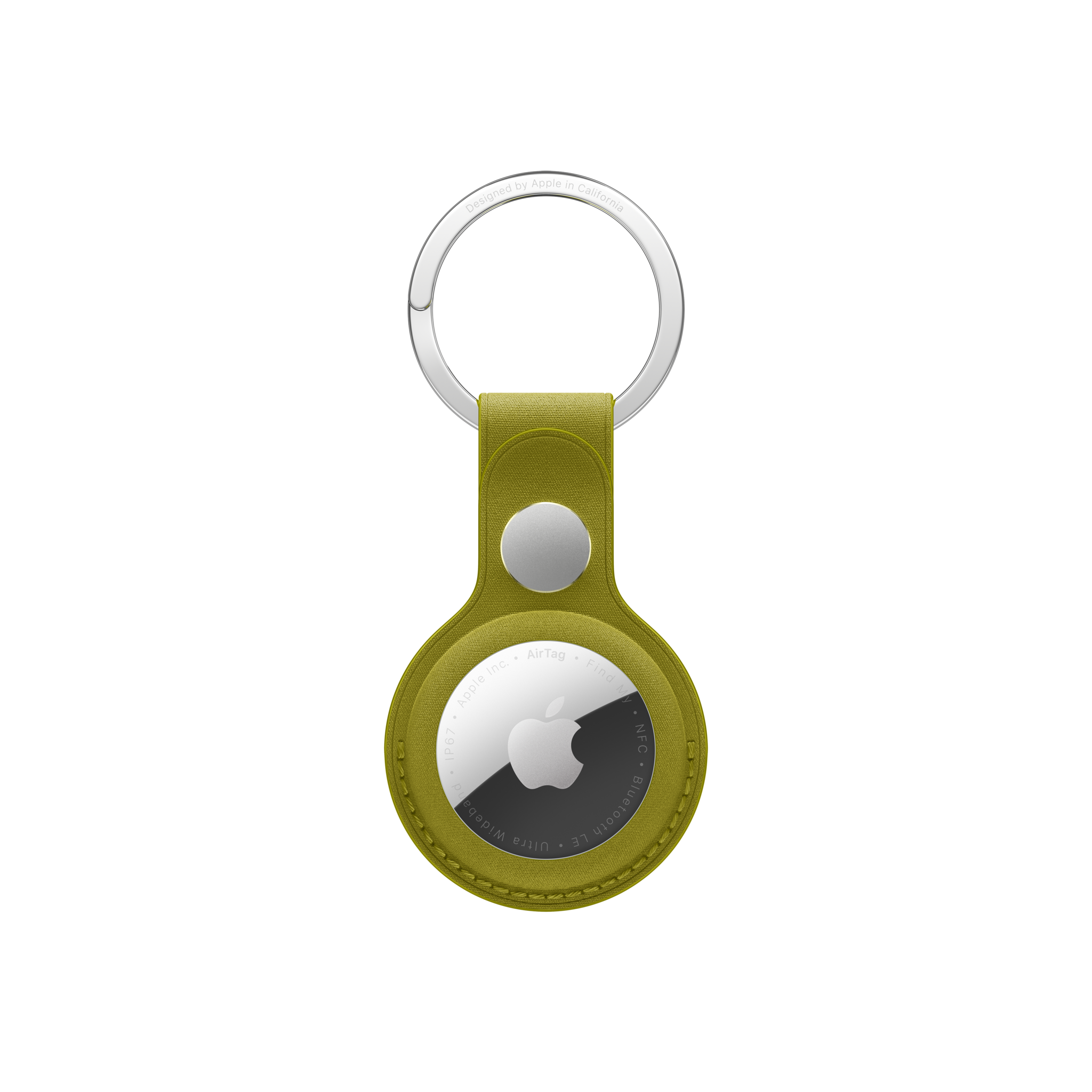 AirTag FineWoven Key Ring — Chartreuse