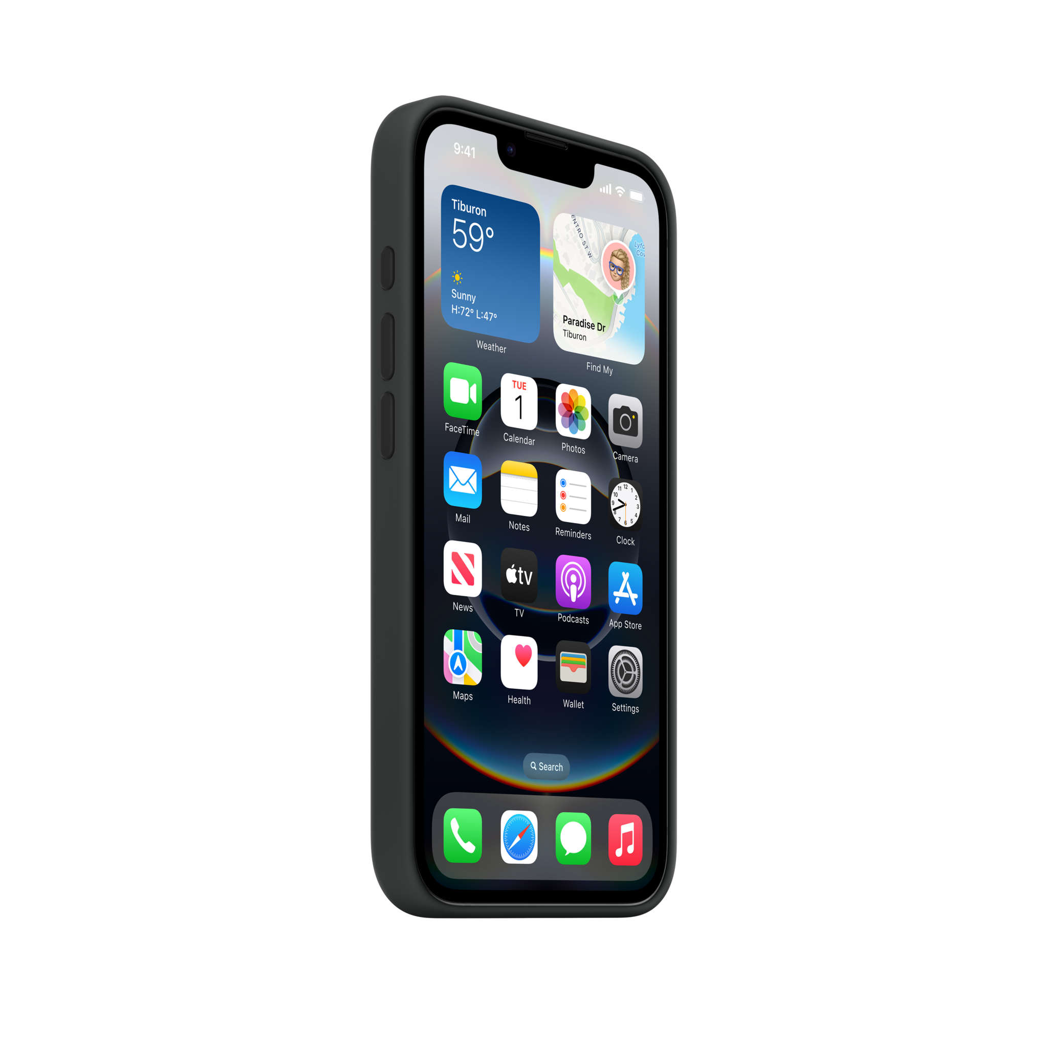 iPhone 16e Silicone Case — Black