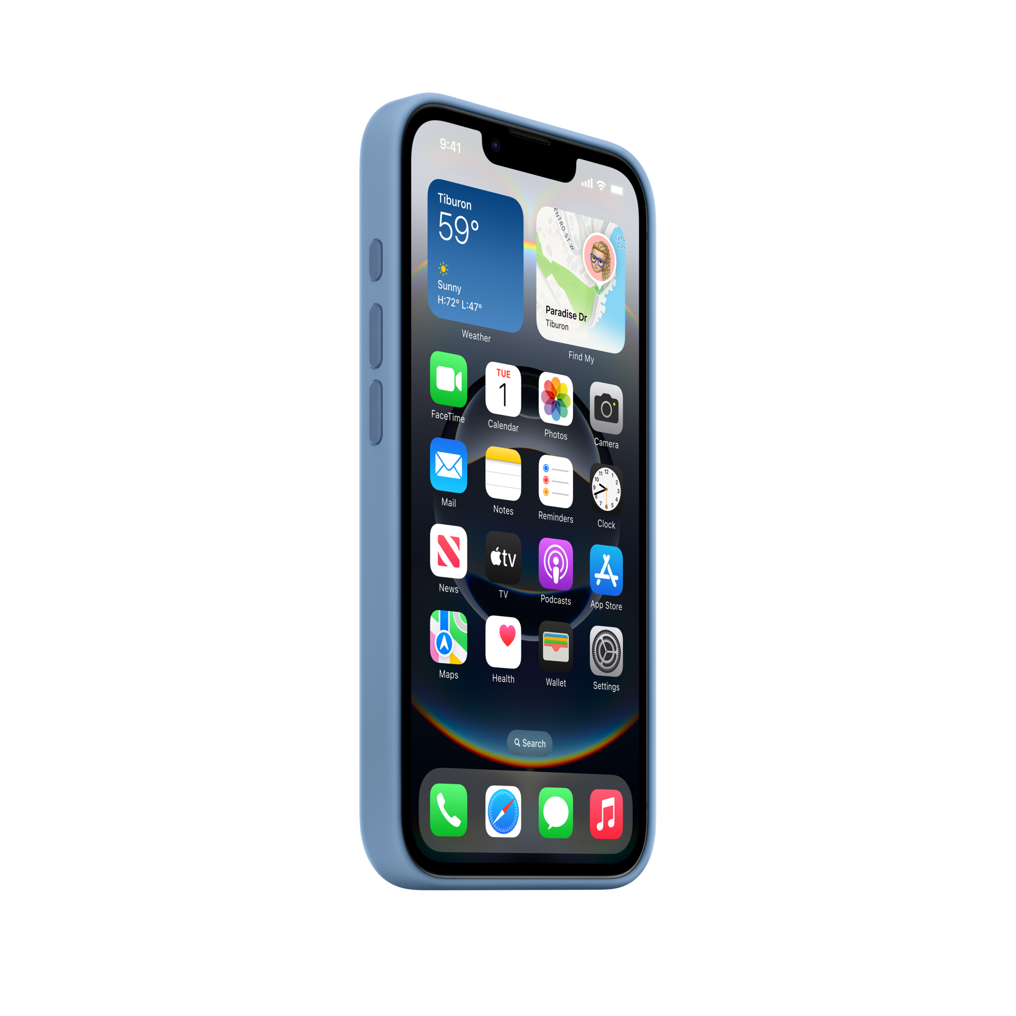 iPhone 16e Silicone Case — Winter Blue