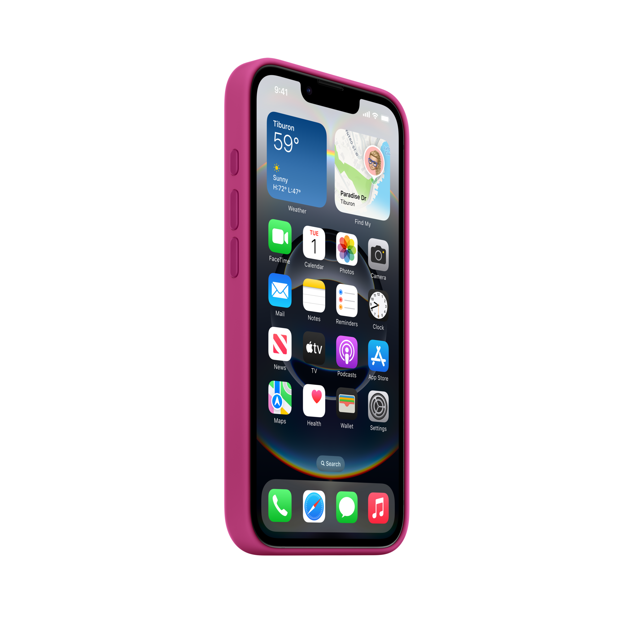 iPhone 16e Silicone Case — Fuchsia