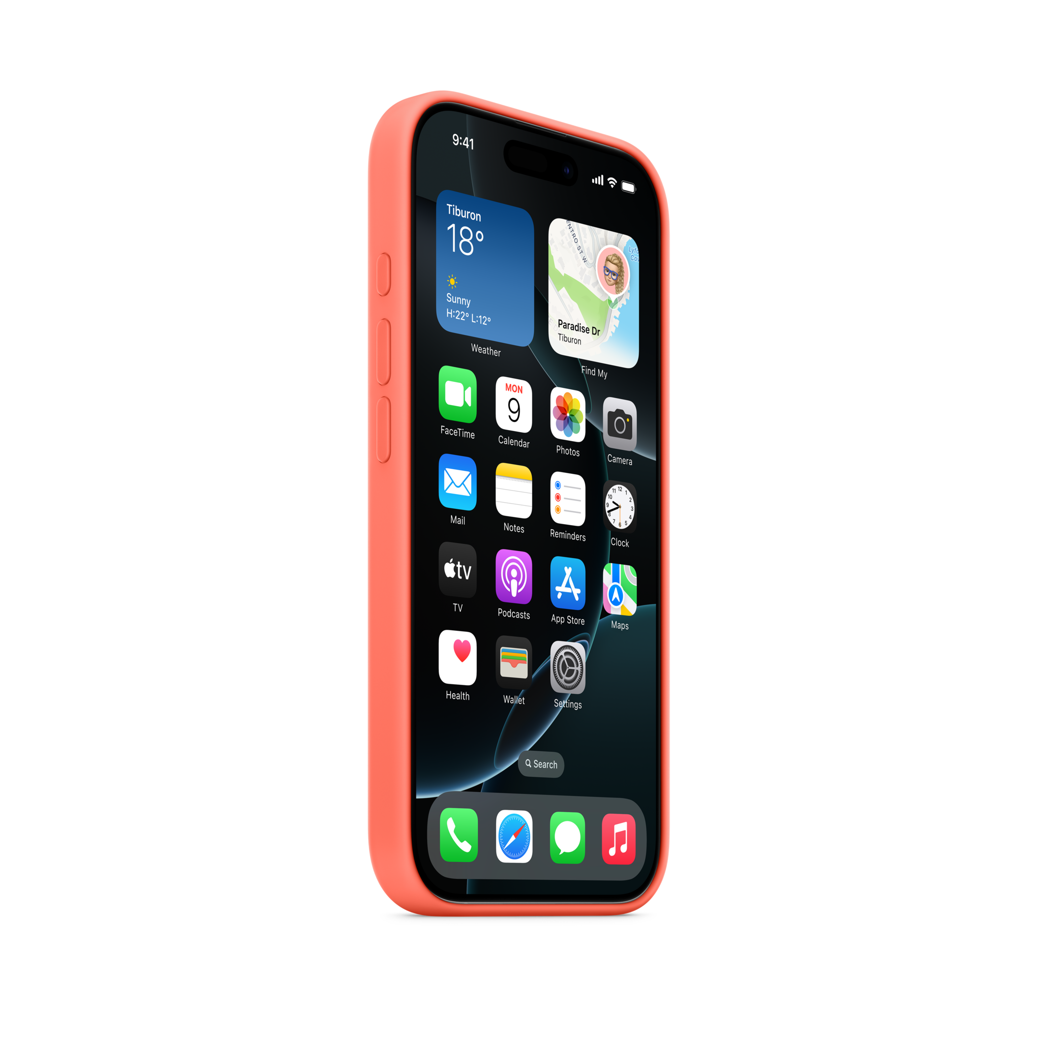 iPhone 16 Pro Silicone Case with MagSafe — Tangerine