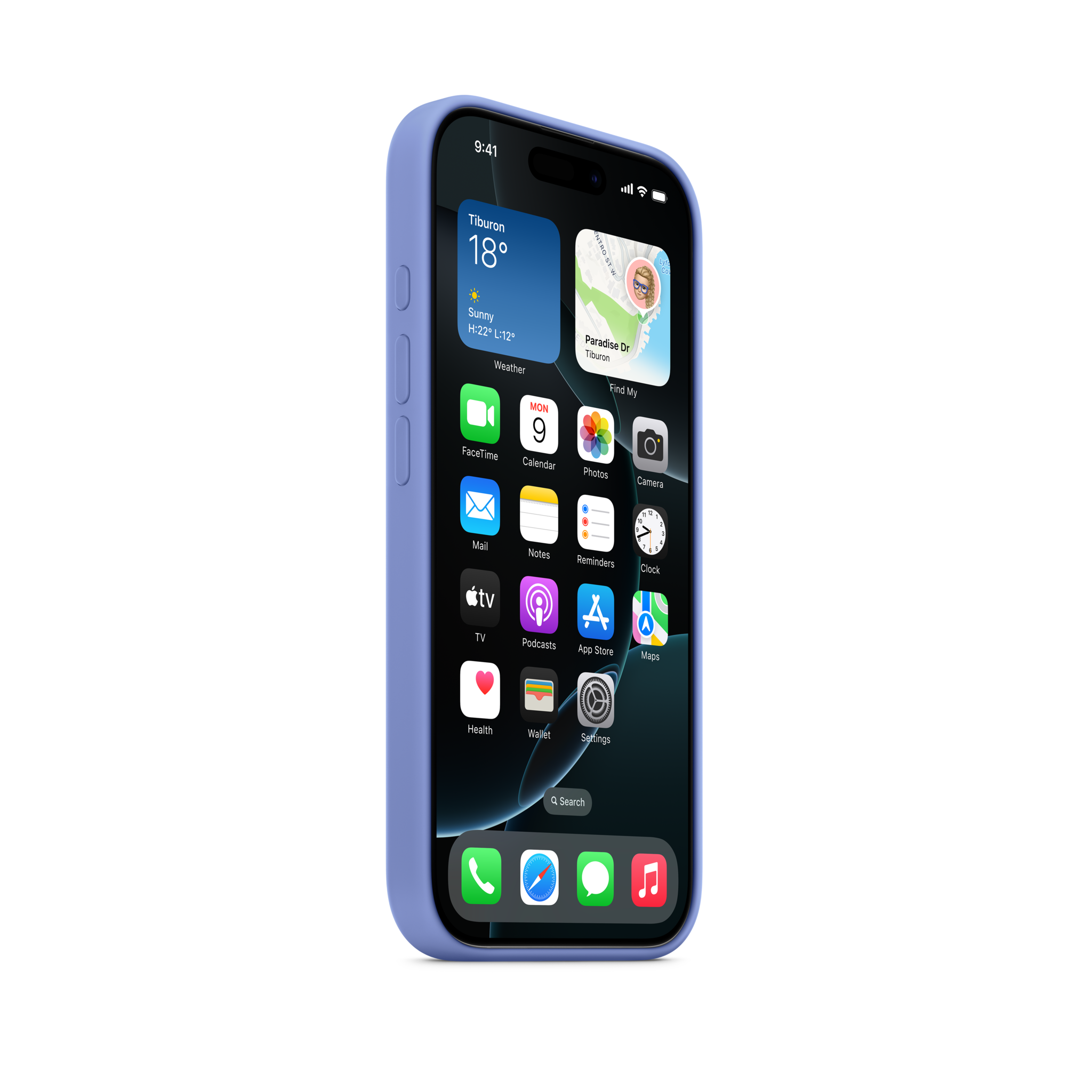 iPhone 16 Pro Silicone Case with MagSafe — Periwinkle