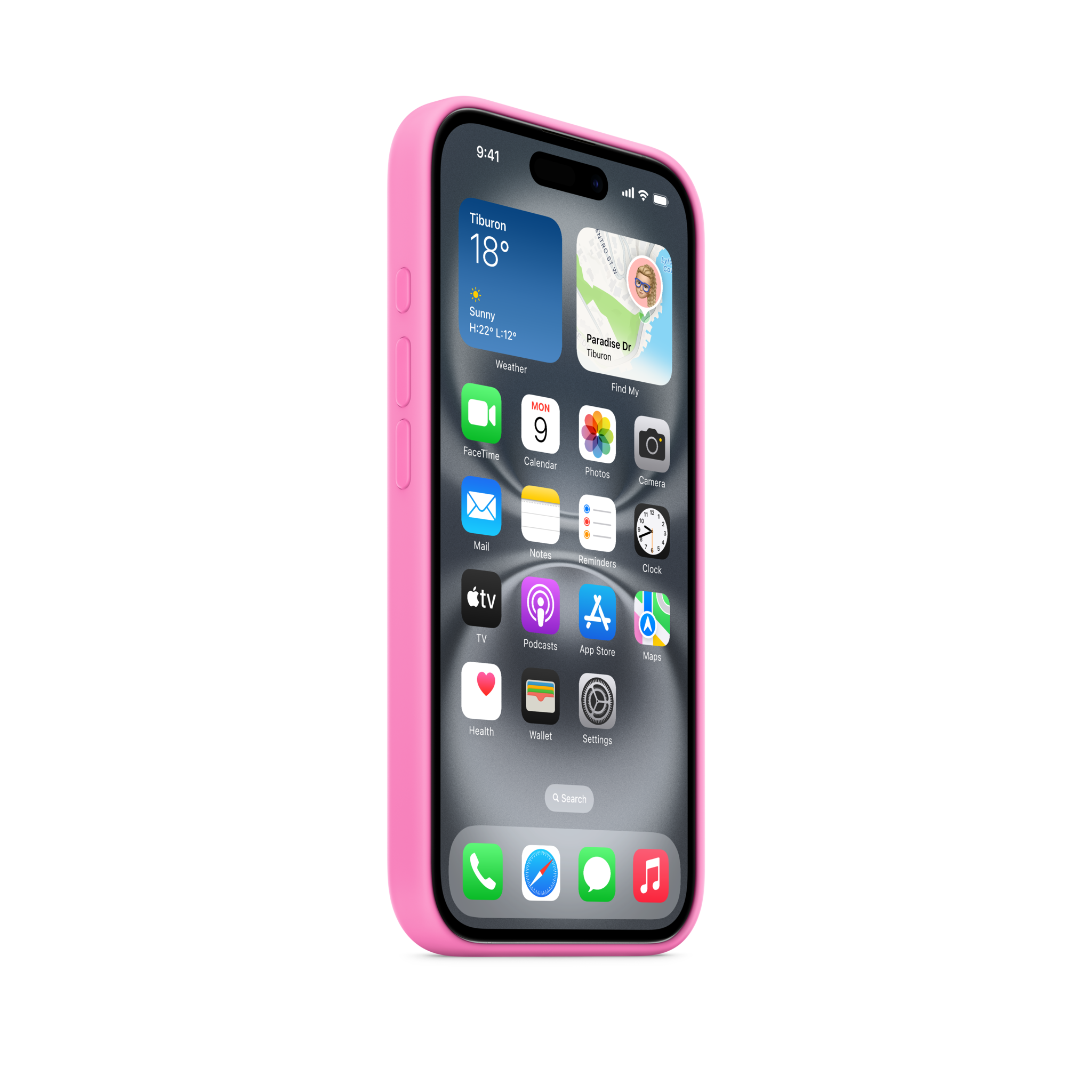 iPhone 16 Silicone Case with MagSafe — Peony