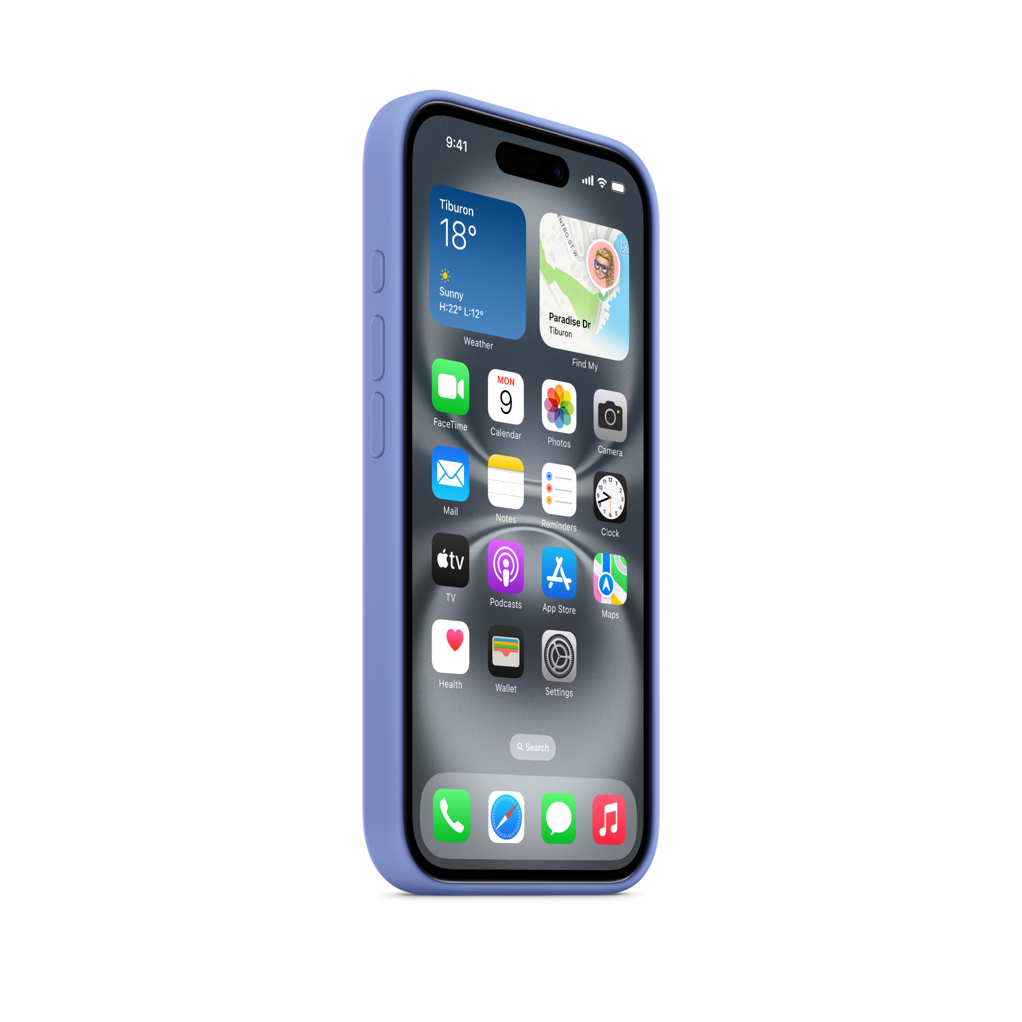 iPhone 16 Silicone Case with MagSafe — Periwinkle