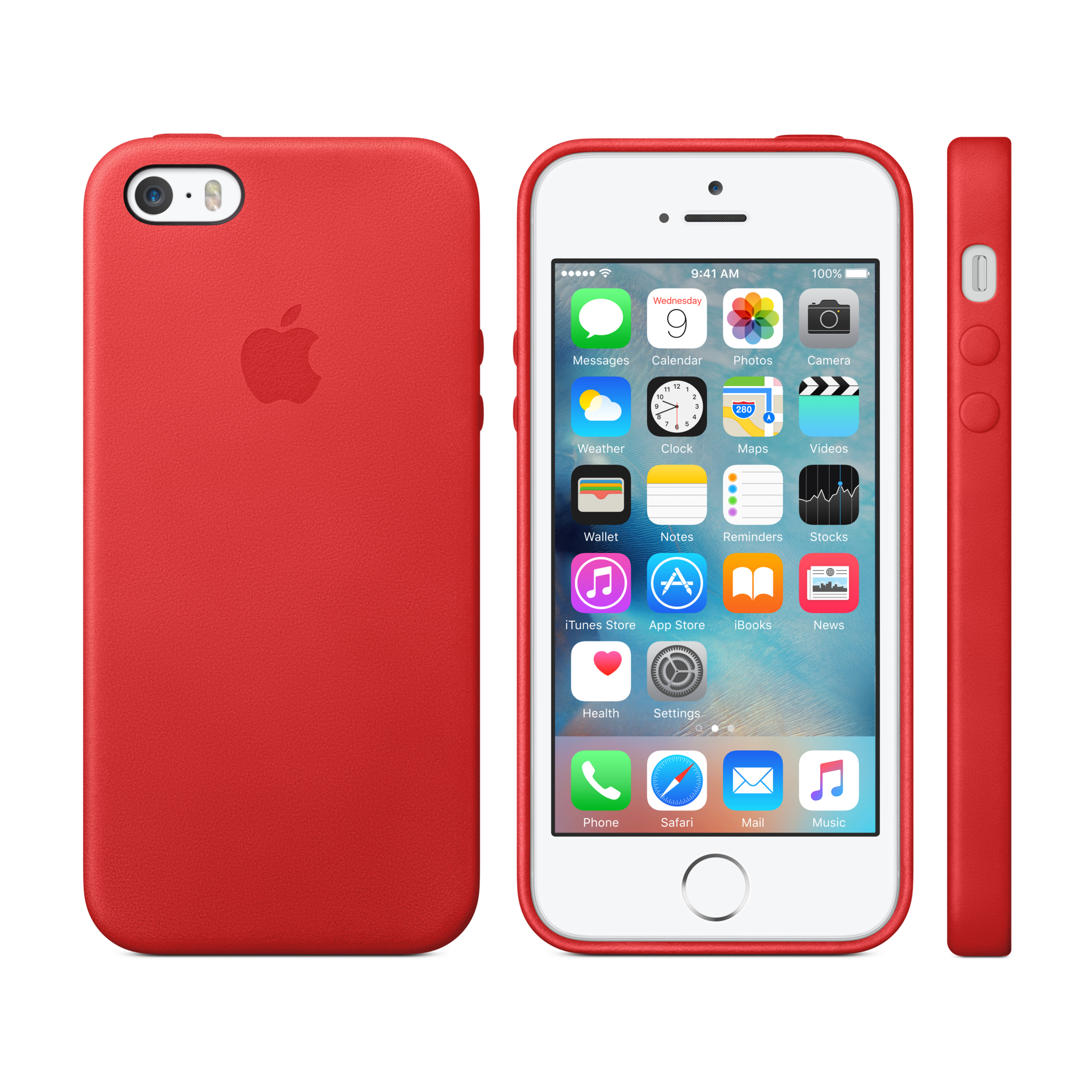 iPhone 5s Leather Case — Red