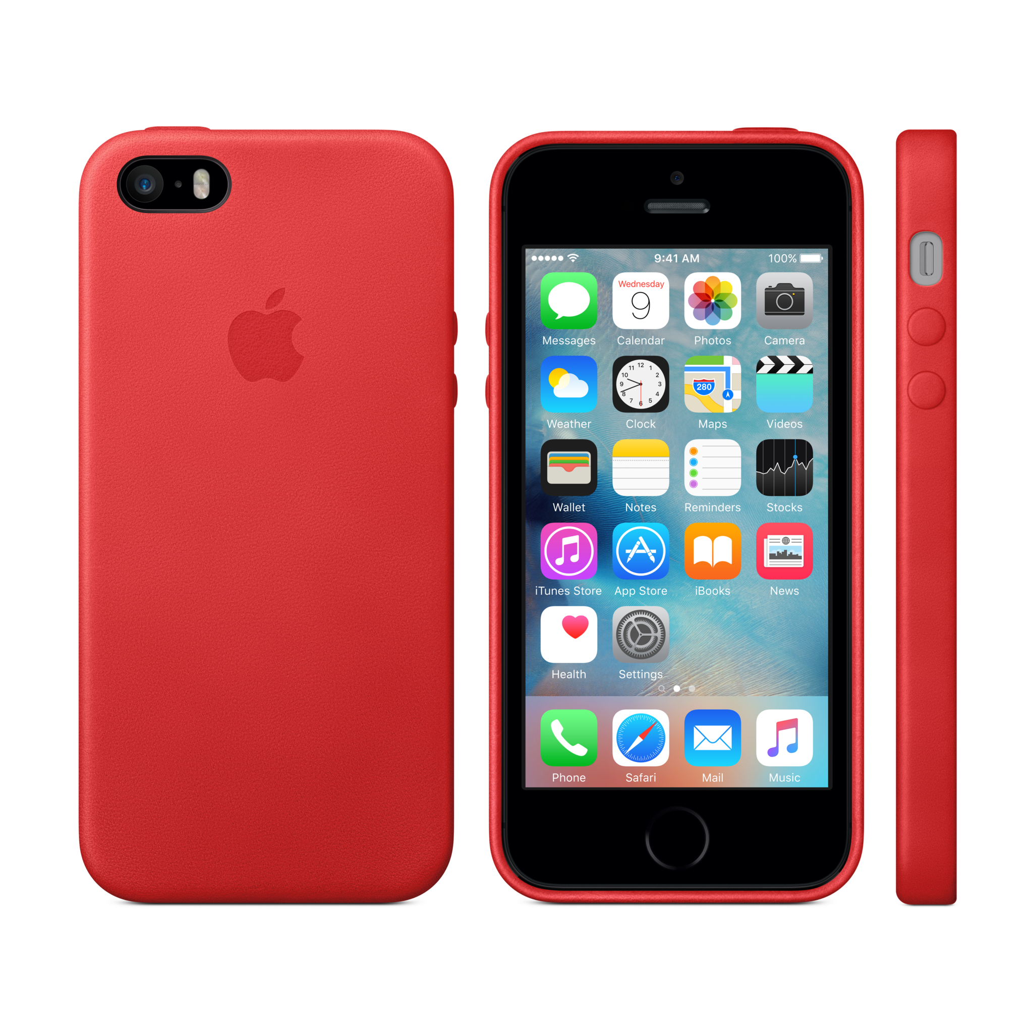 iPhone 5s Leather Case — Red