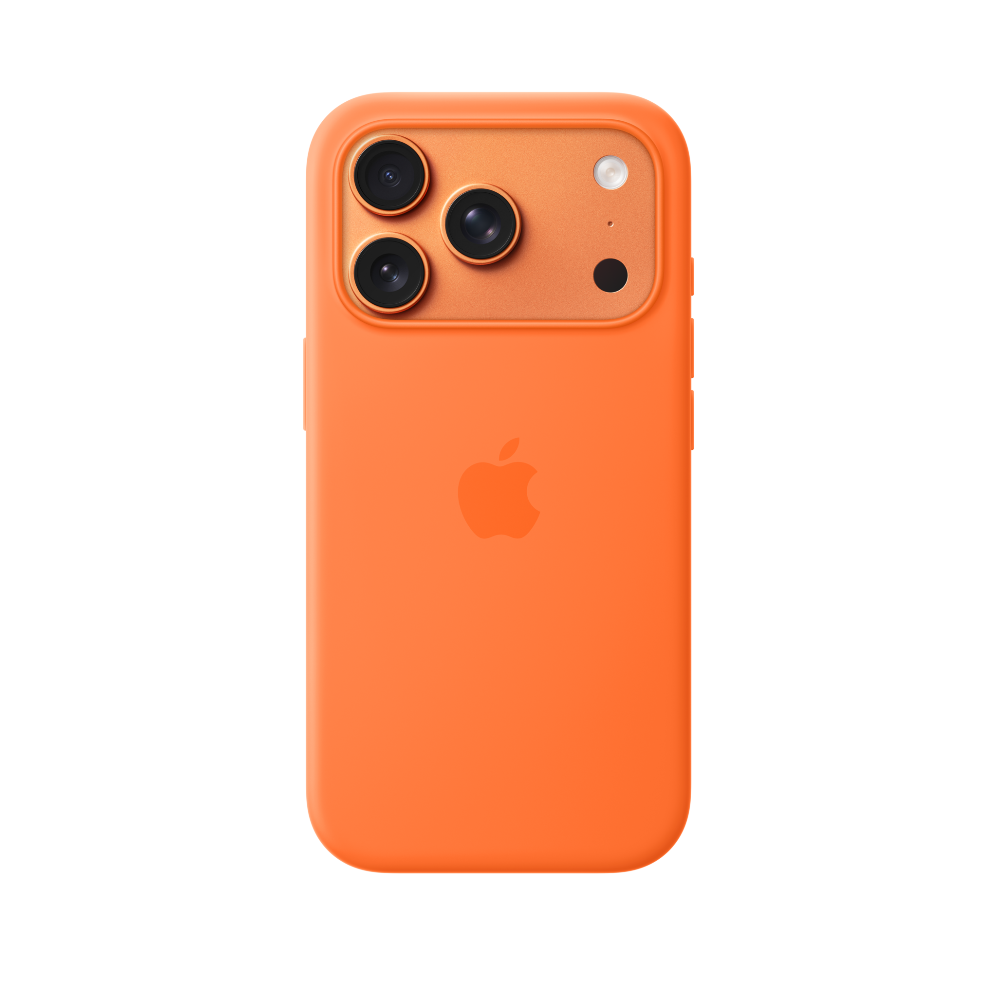 iPhone 17 Pro Silicone Case with MagSafe — Orange