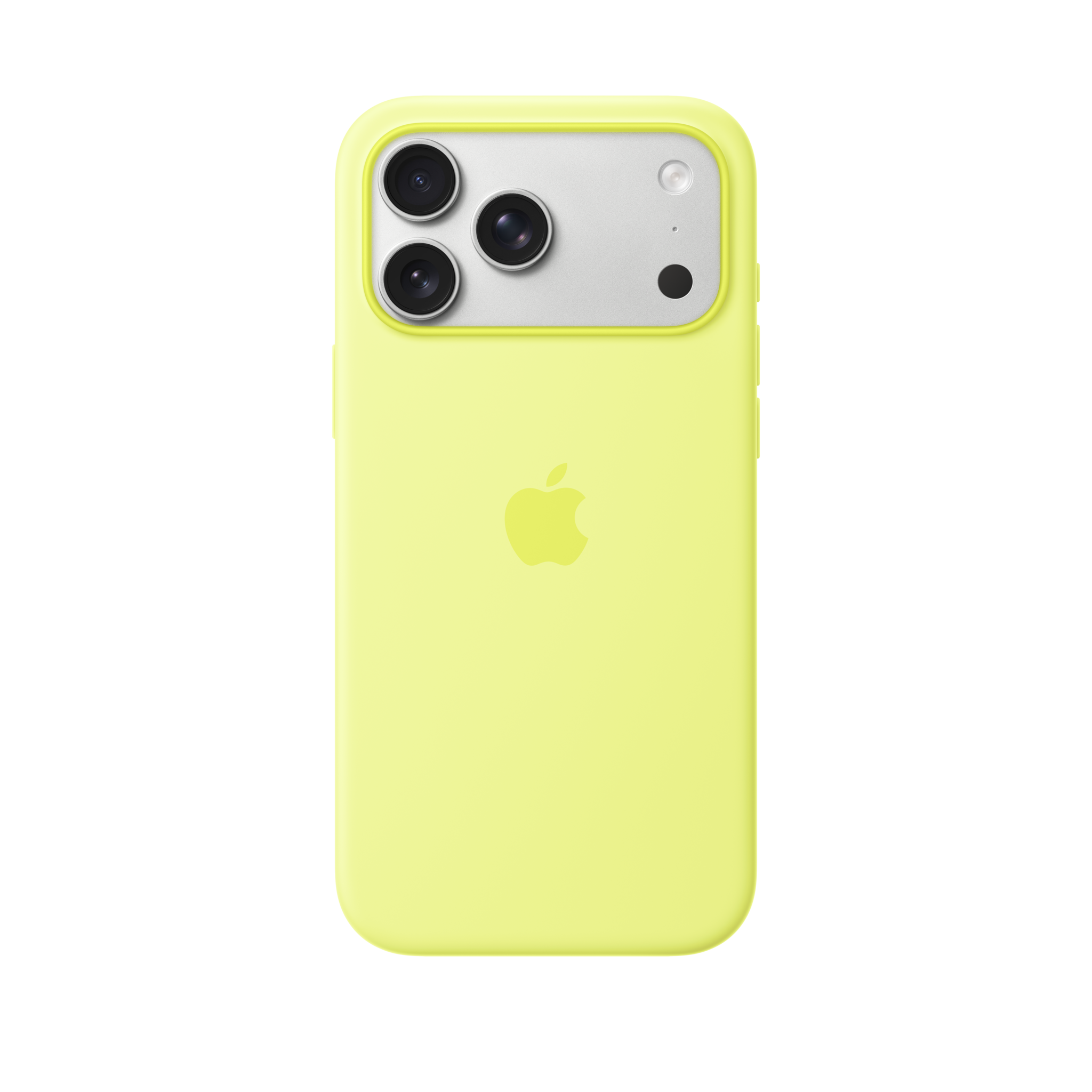 iPhone 17 Pro Max Silicone Case with MagSafe — Neon Yellow