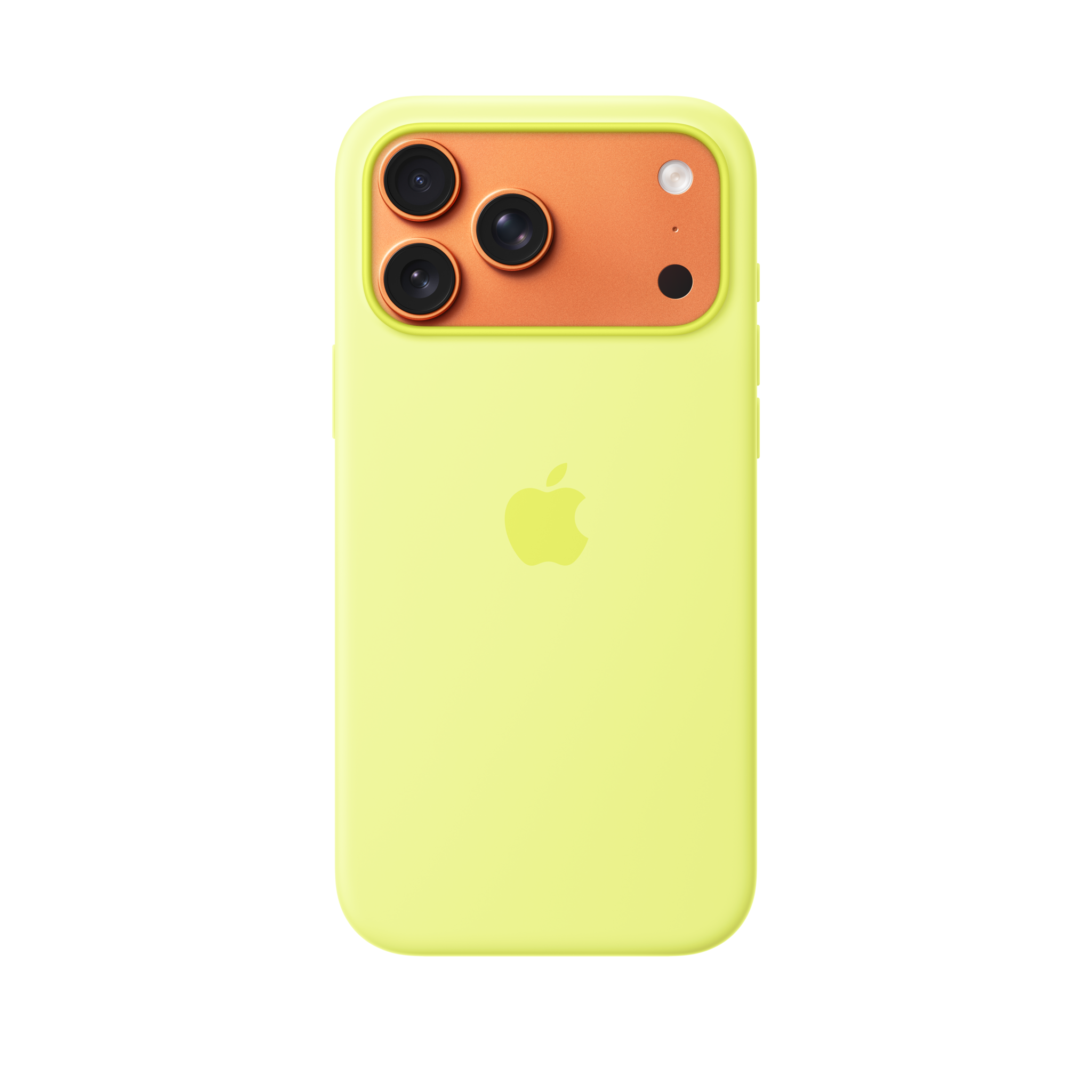 iPhone 17 Pro Max Silicone Case with MagSafe — Neon Yellow