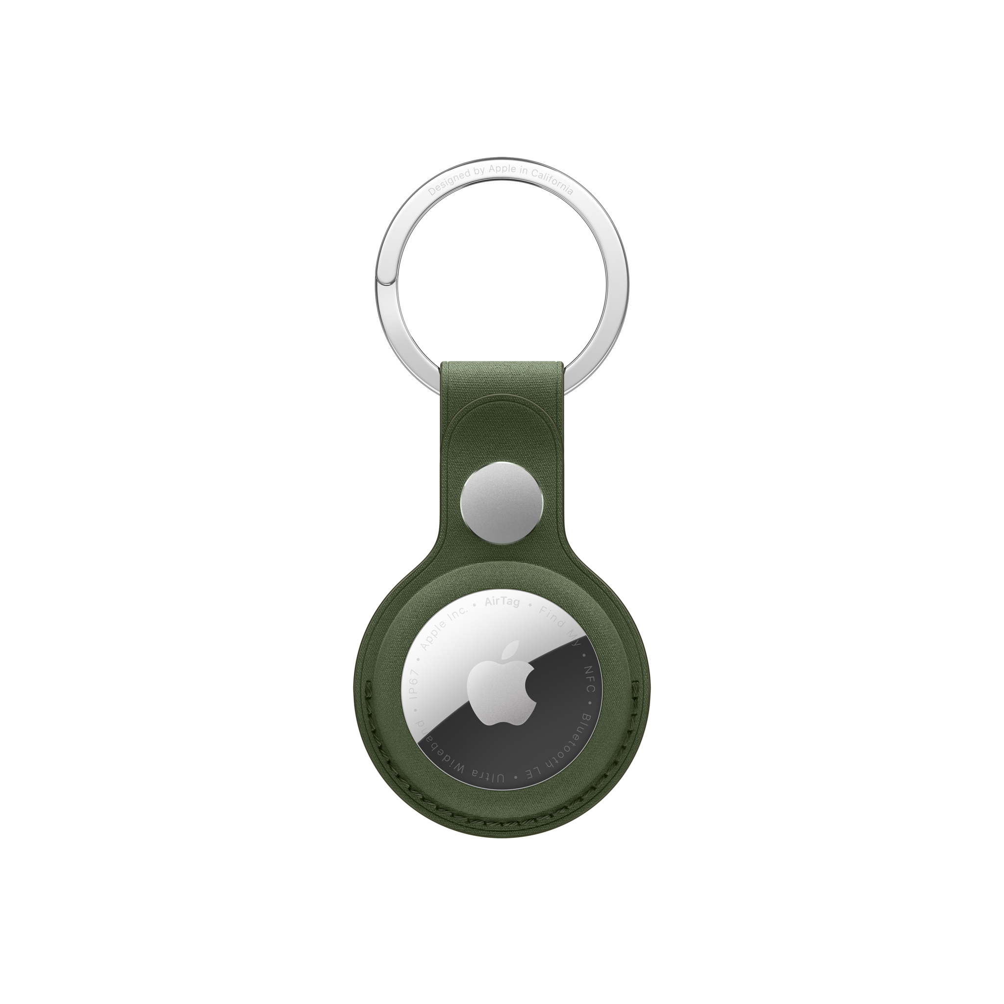 AirTag FineWoven Key Ring — Moss