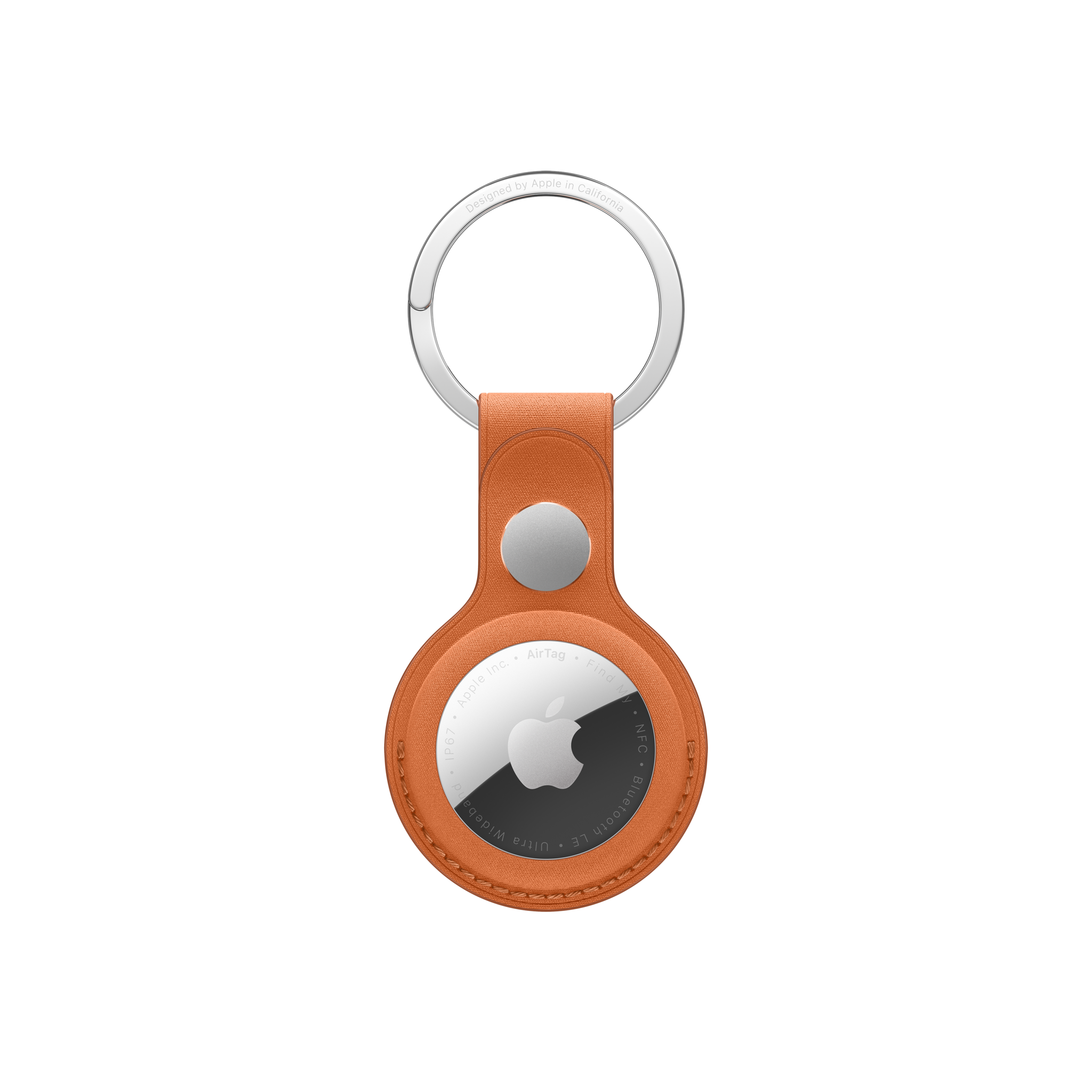 AirTag FineWoven Key Ring — Fox Orange