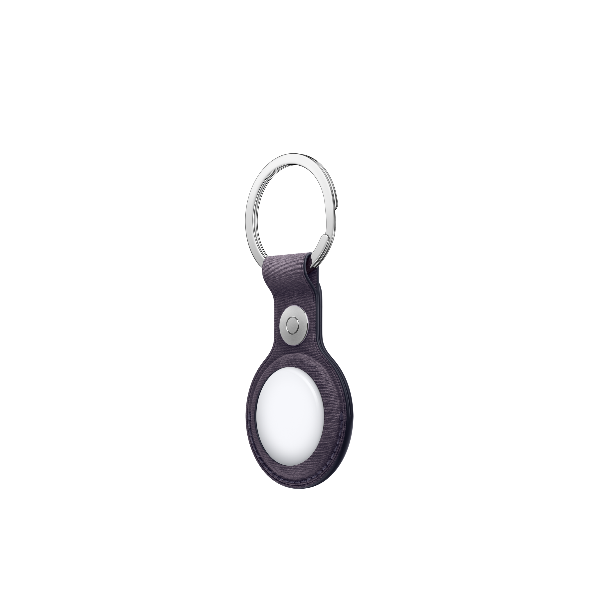 AirTag FineWoven Key Ring — Midnight Purple