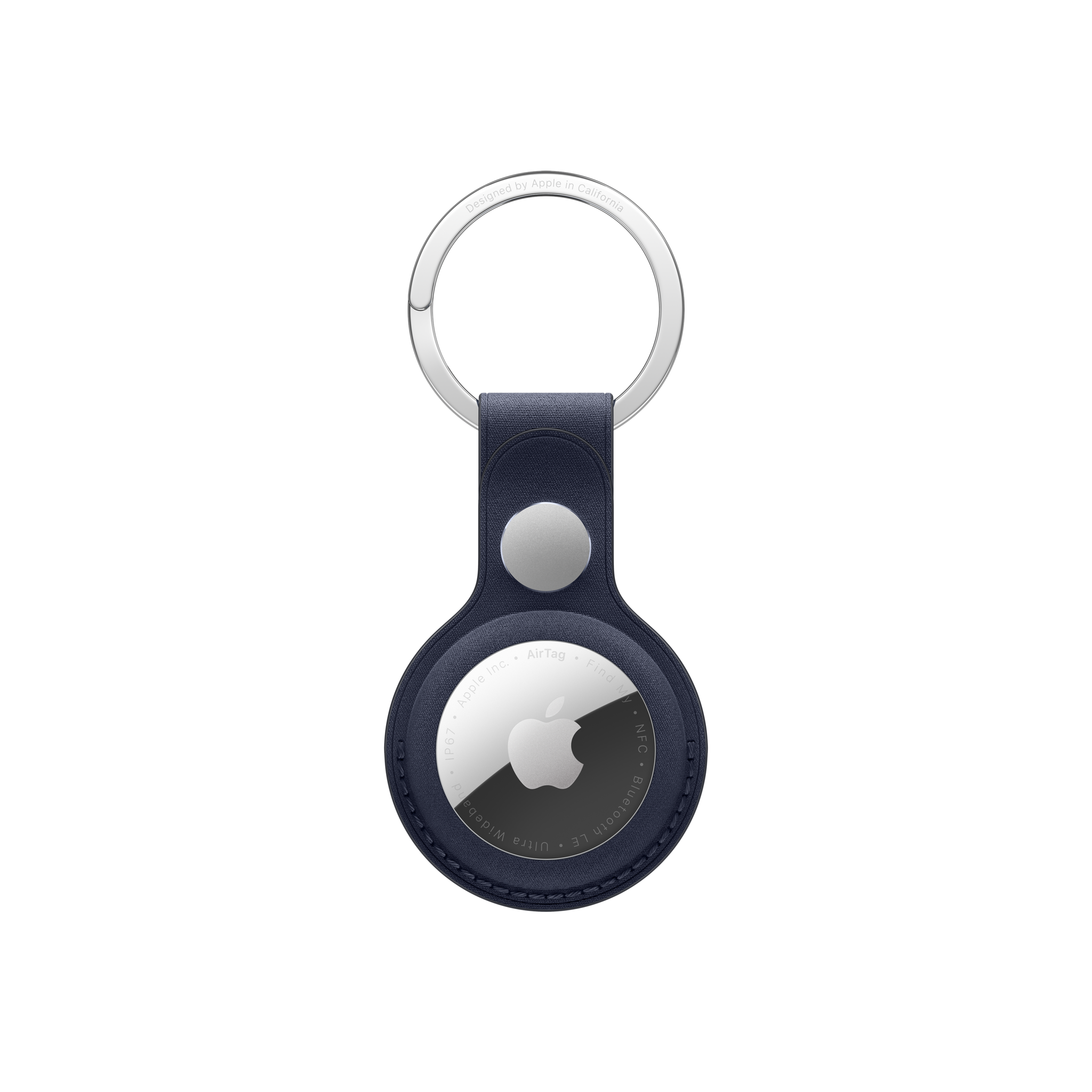 AirTag FineWoven Key Ring — Navy