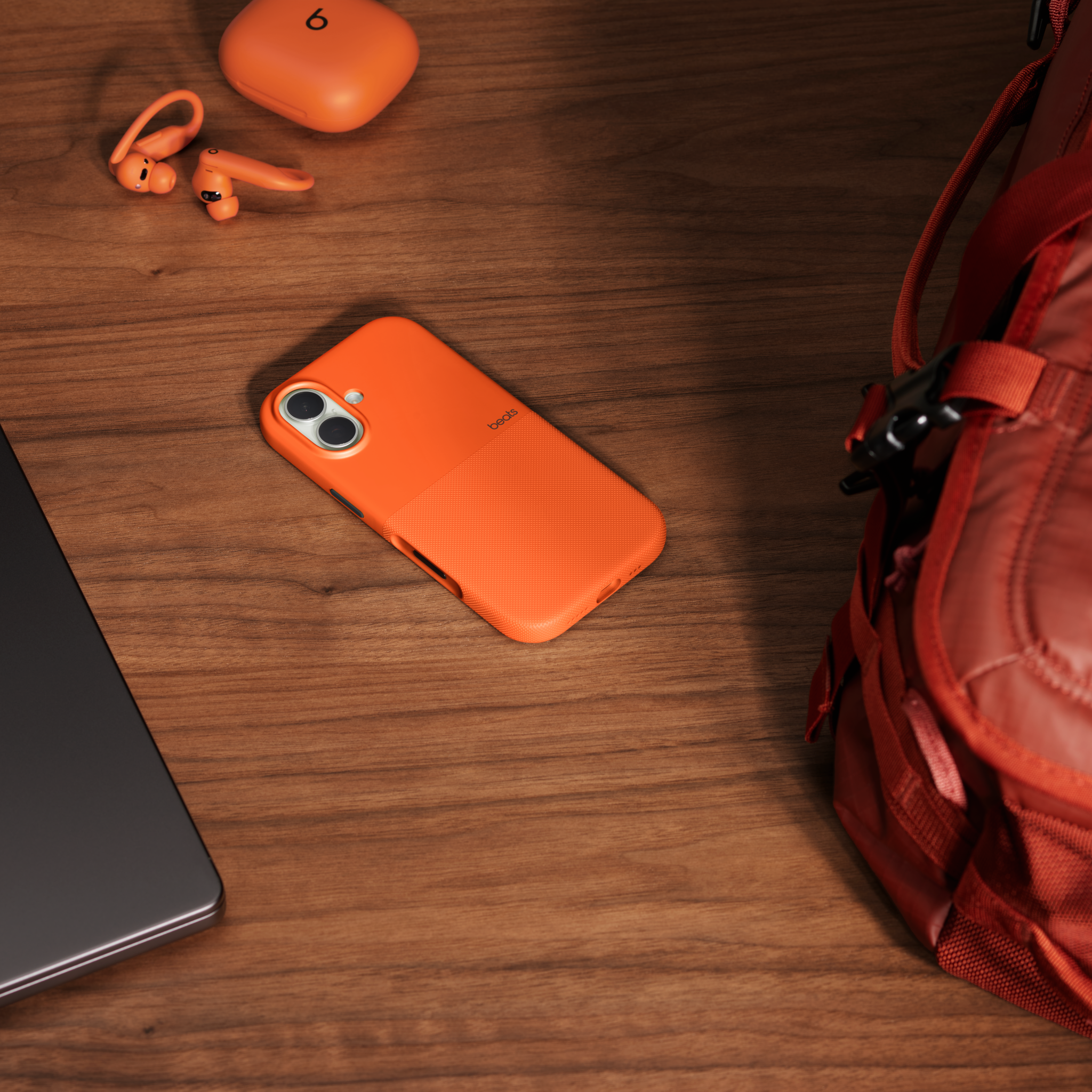 Beats iPhone 17 Rugged Case with MagSafe and Camera Control — Sierra Orange