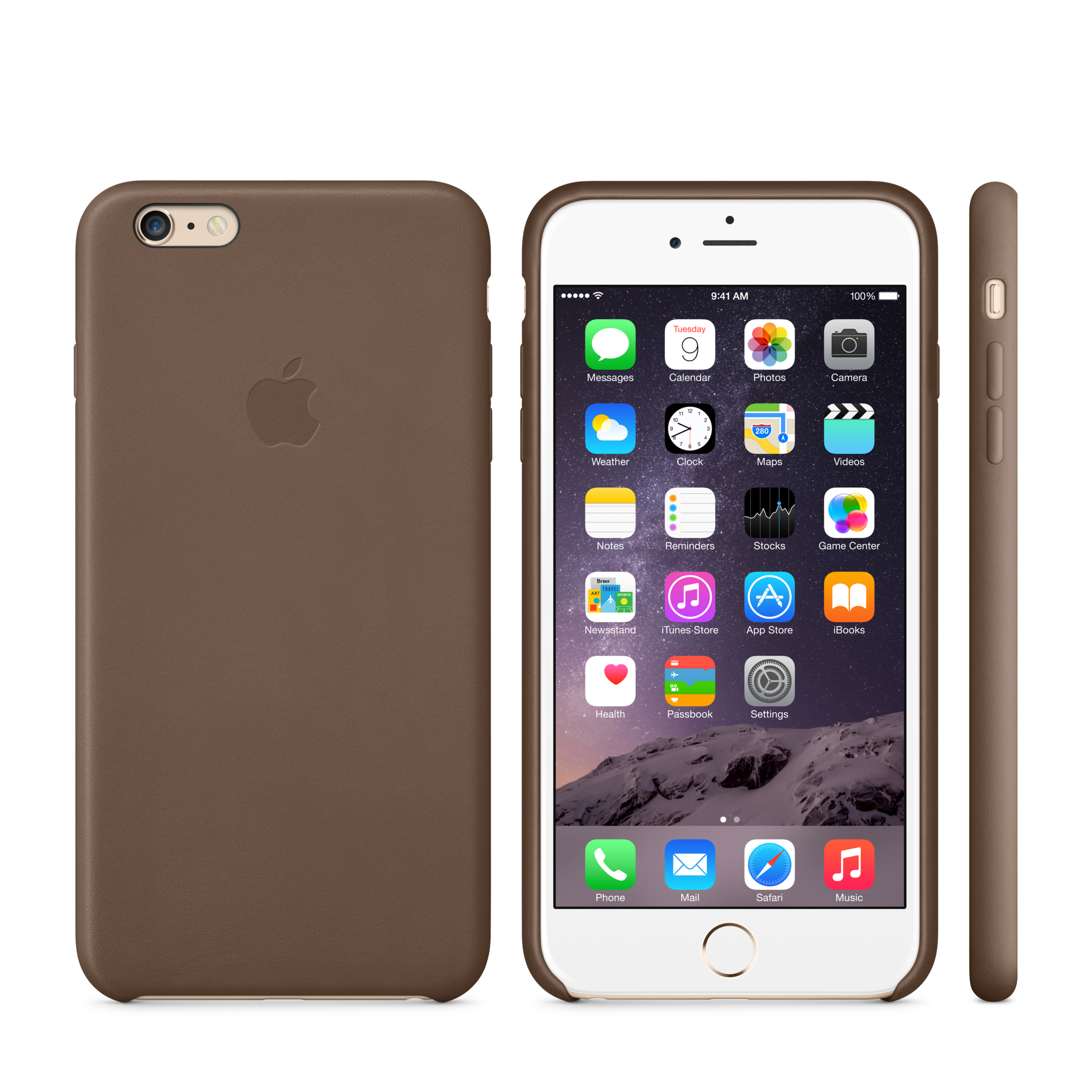 iPhone 6 Plus Leather Case — Olive Brown