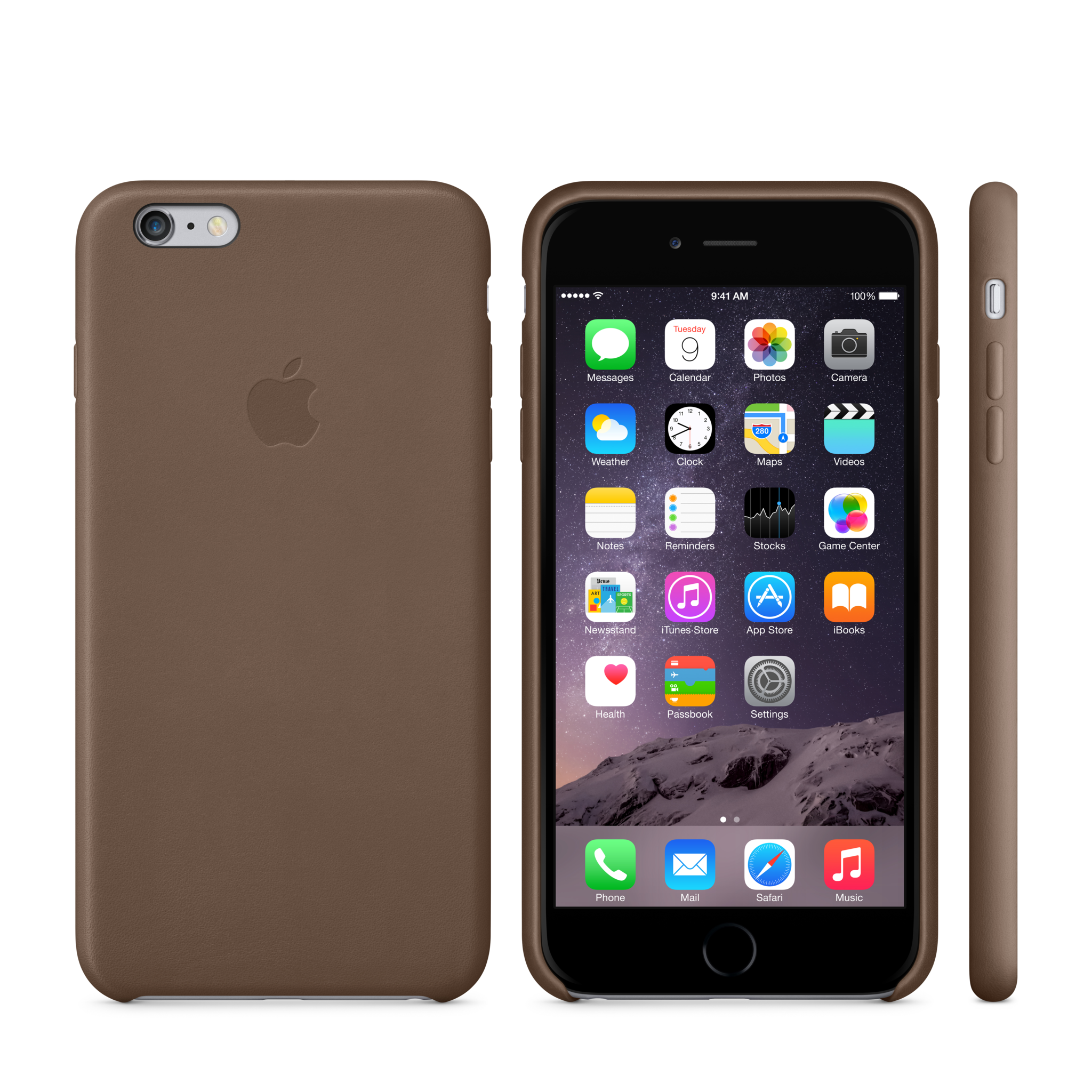 iPhone 6 Plus Leather Case — Olive Brown