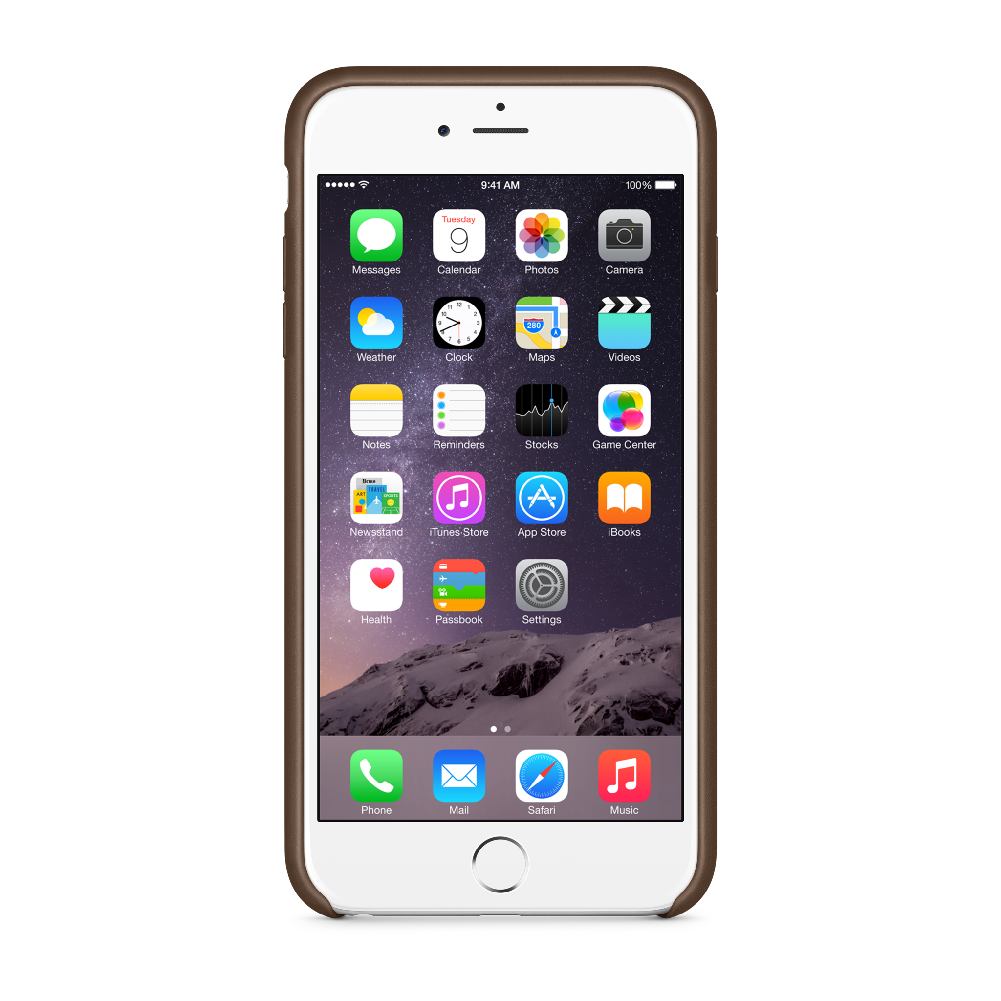 iPhone 6 Plus Leather Case — Olive Brown