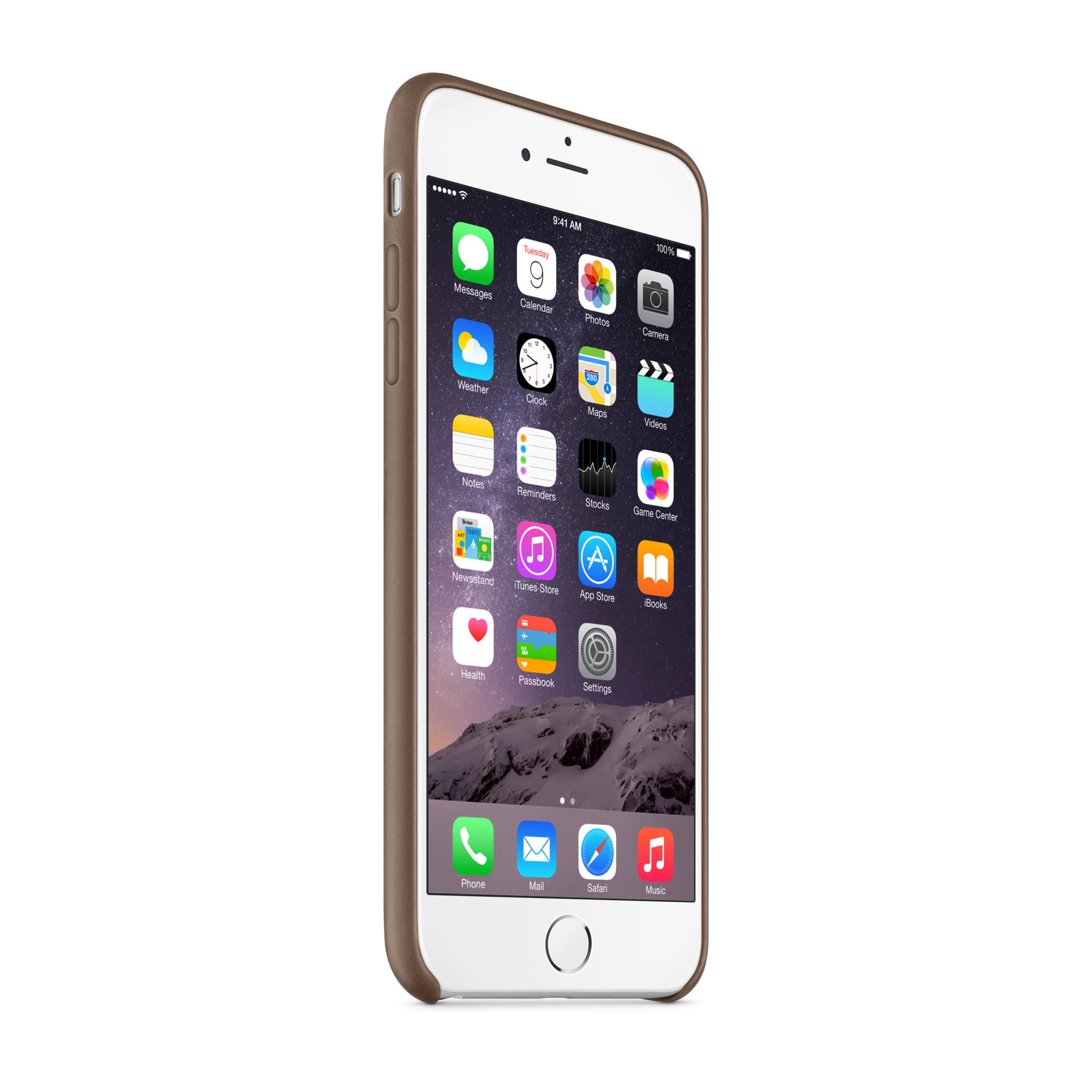 iPhone 6 Plus Leather Case — Olive Brown