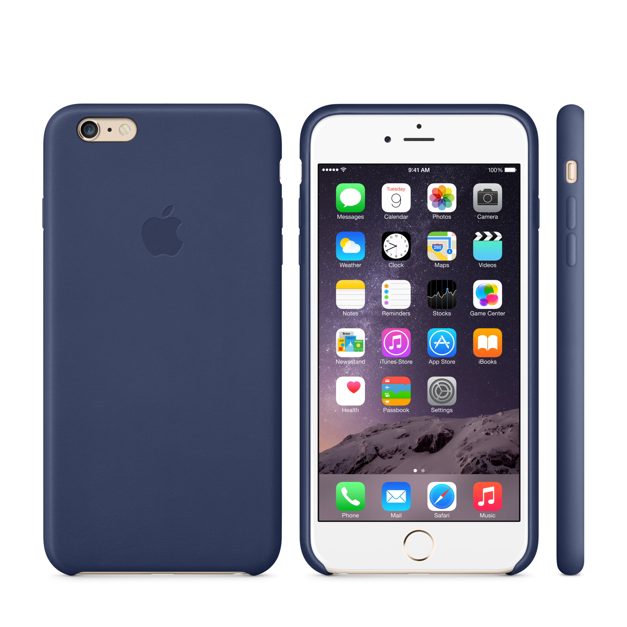 iPhone 6 Plus Leather Case — Midnight Blue