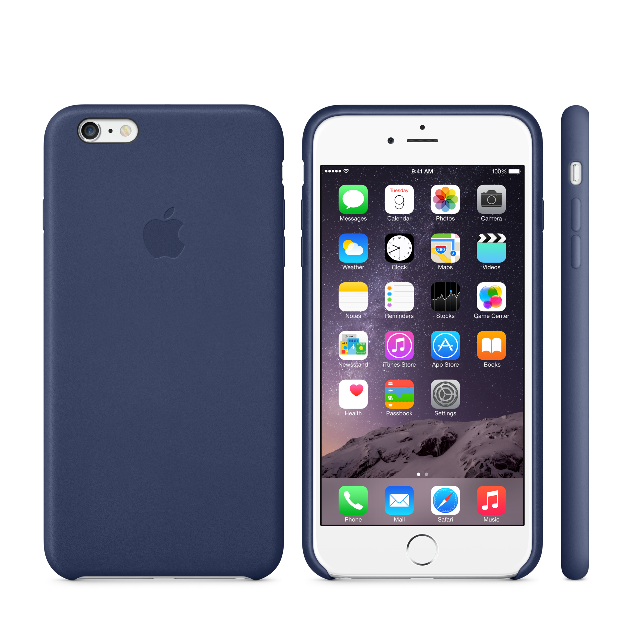 iPhone 6 Plus Leather Case — Midnight Blue