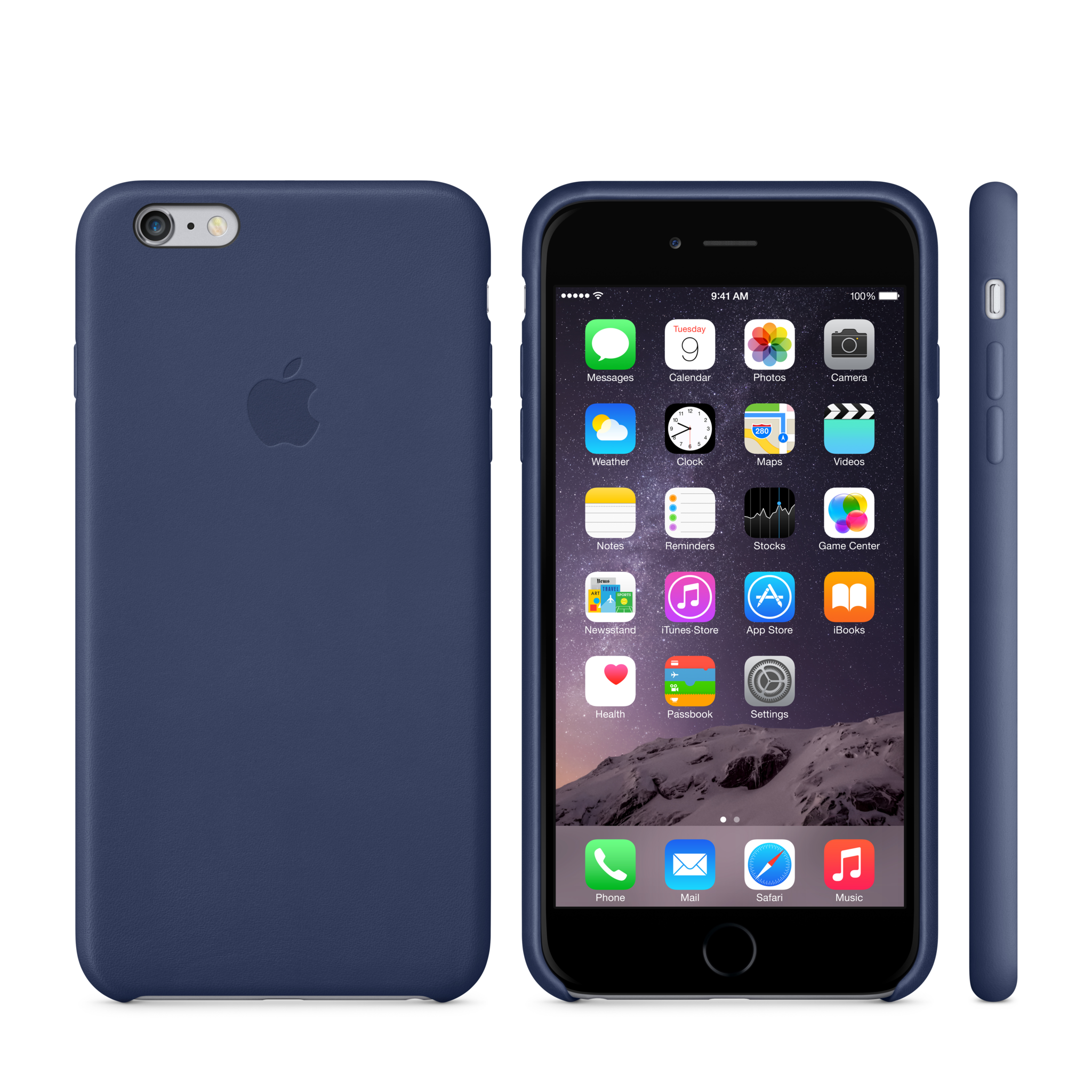 iPhone 6 Plus Leather Case — Midnight Blue