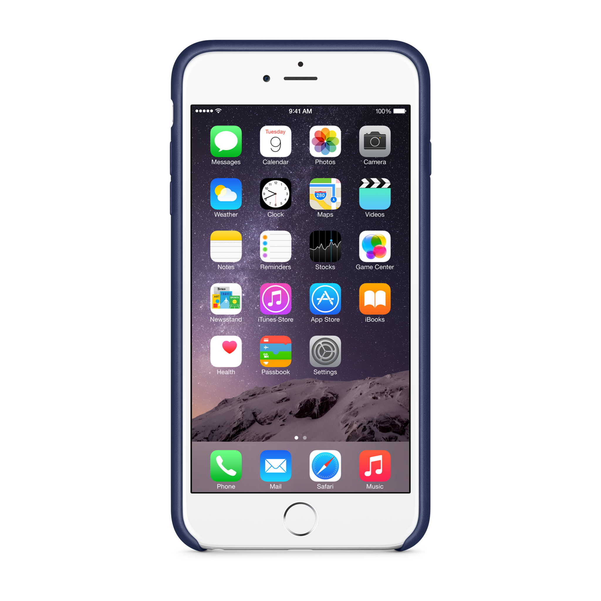 iPhone 6 Plus Leather Case — Midnight Blue