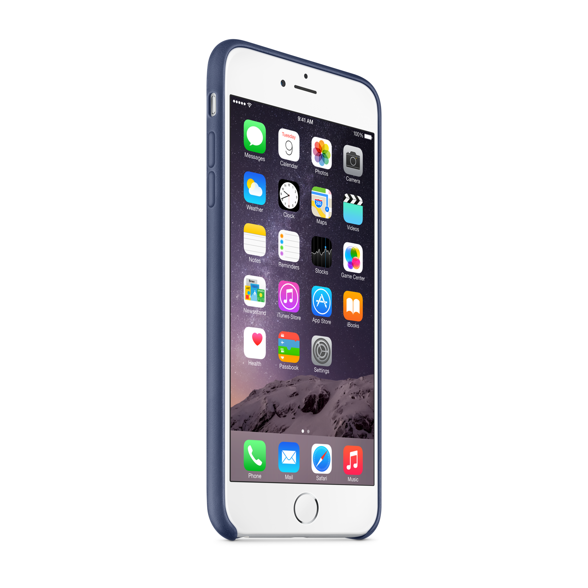 iPhone 6 Plus Leather Case — Midnight Blue