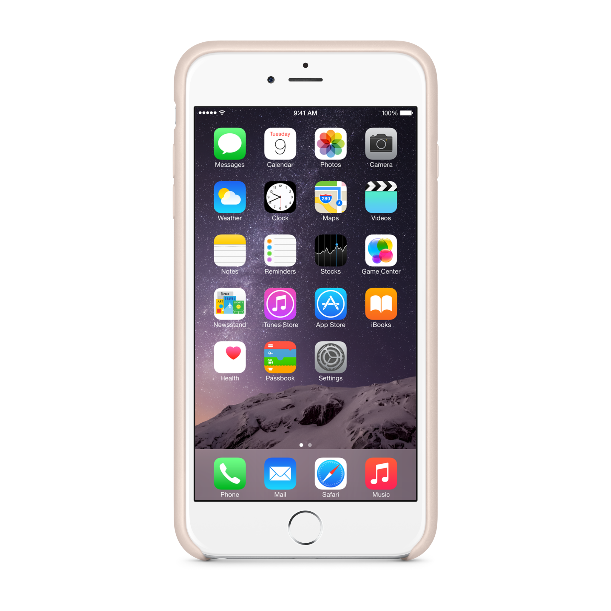 iPhone 6 Plus Leather Case — Soft Pink