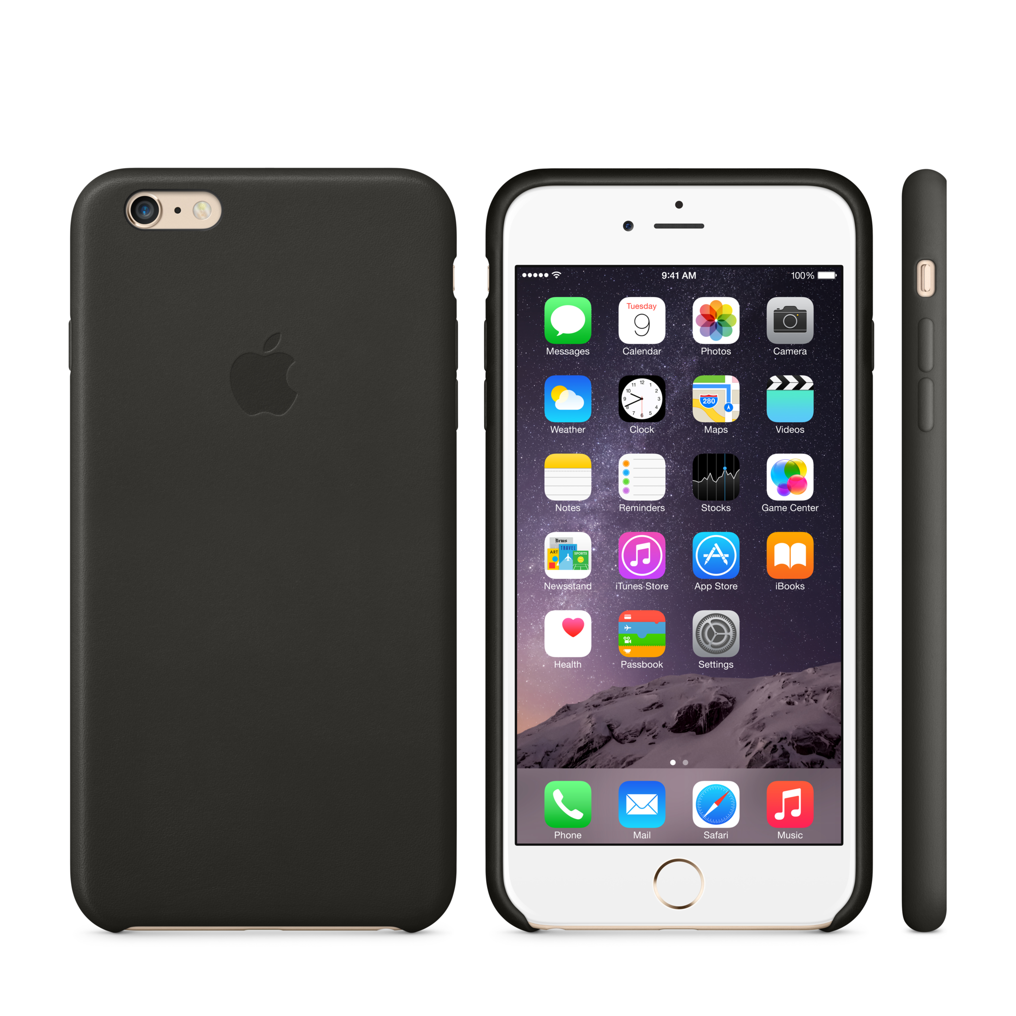 iPhone 6 Plus Leather Case — Black