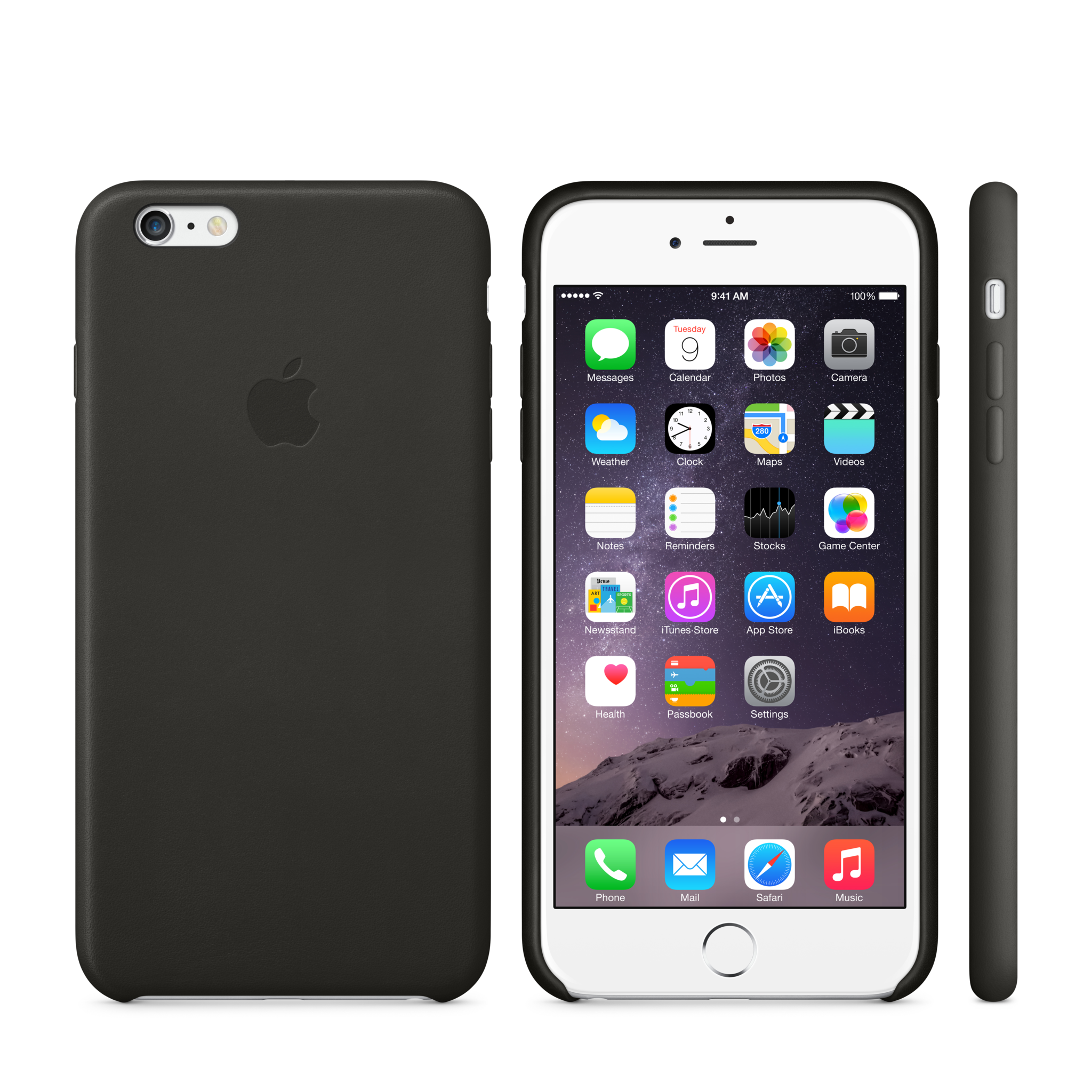 iPhone 6 Plus Leather Case — Black