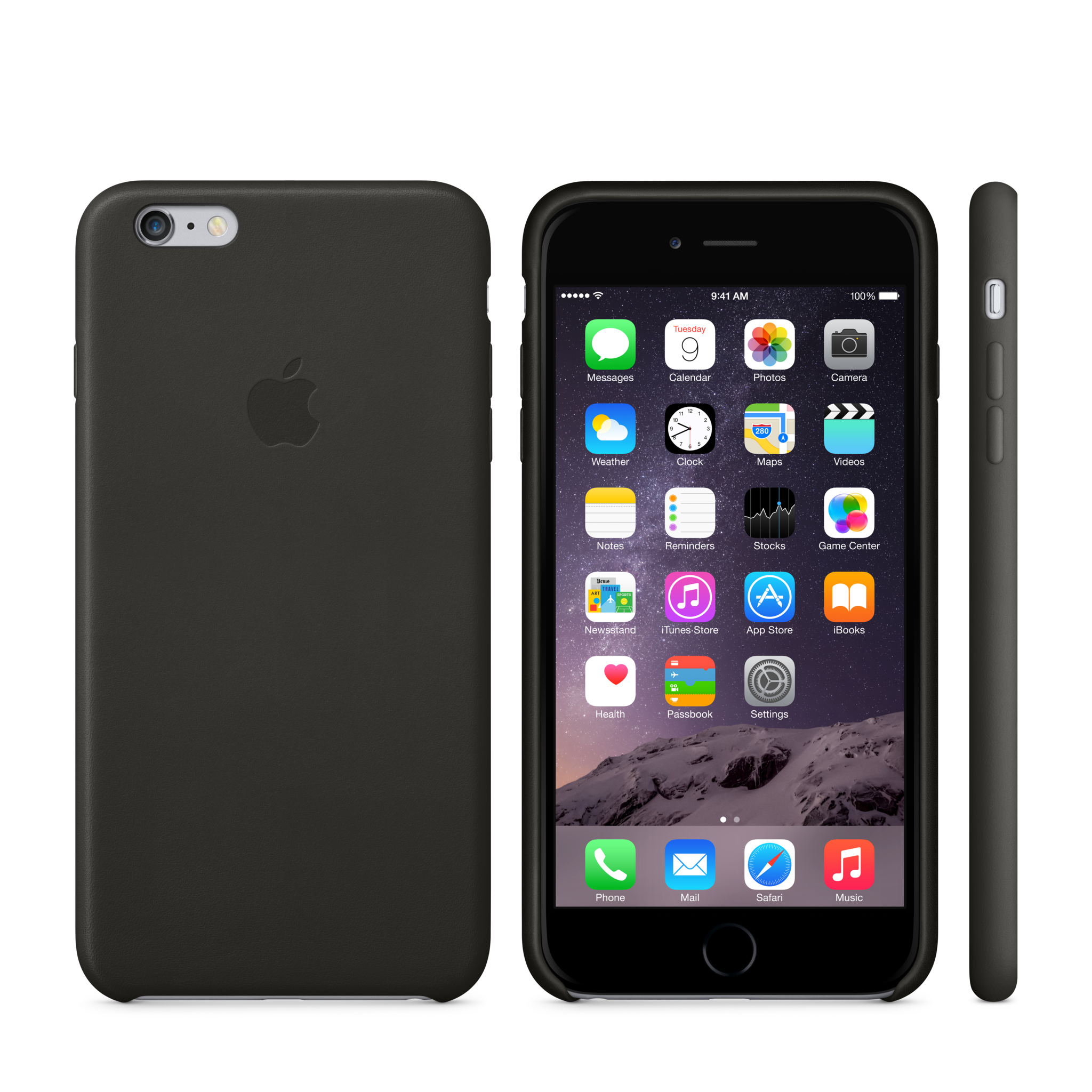 iPhone 6 Plus Leather Case — Black