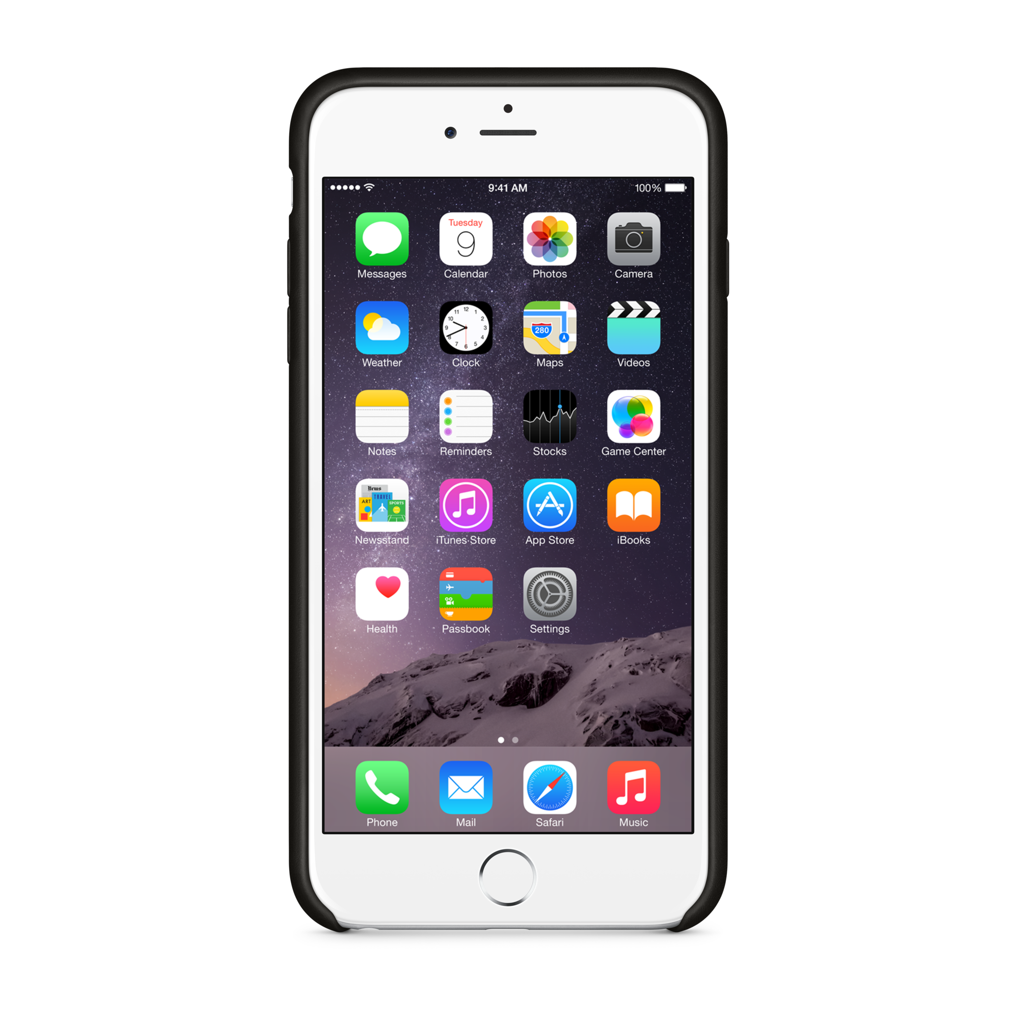 iPhone 6 Plus Leather Case — Black