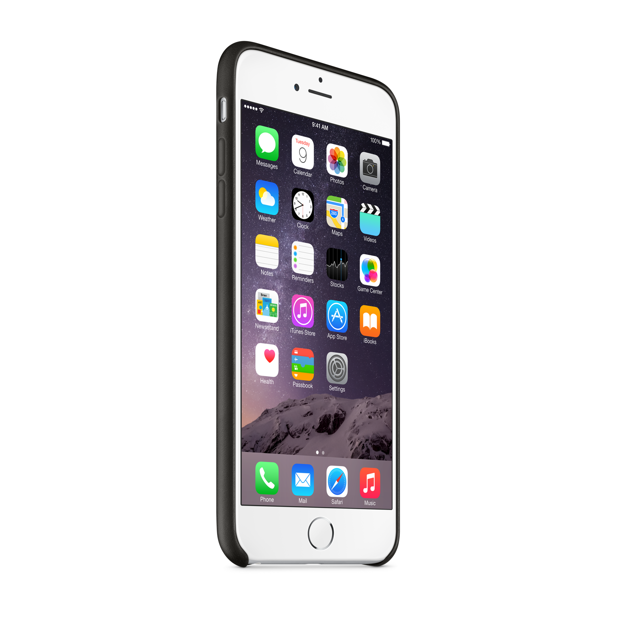 iPhone 6 Plus Leather Case — Black