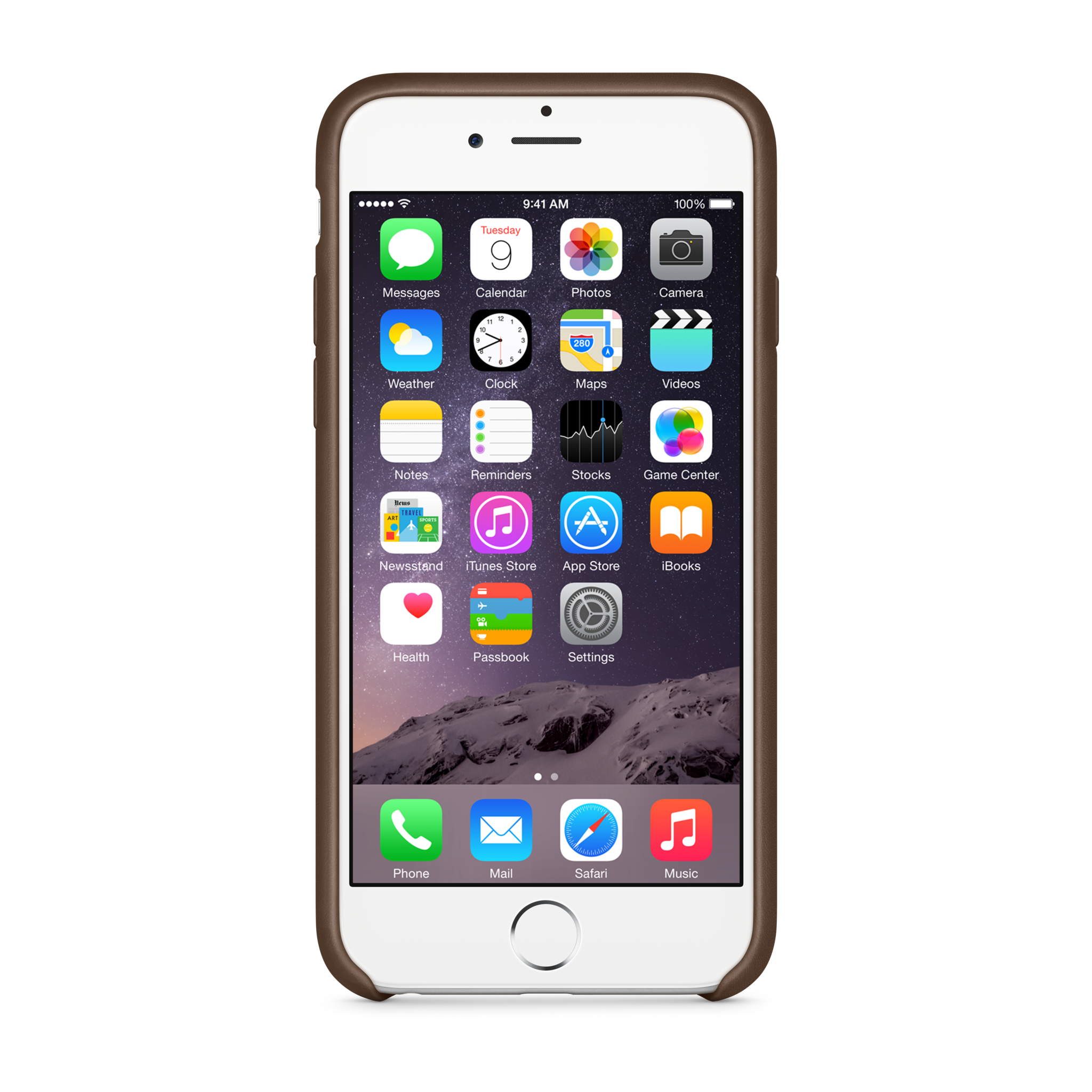 iPhone 6 Leather Case — Olive Brown