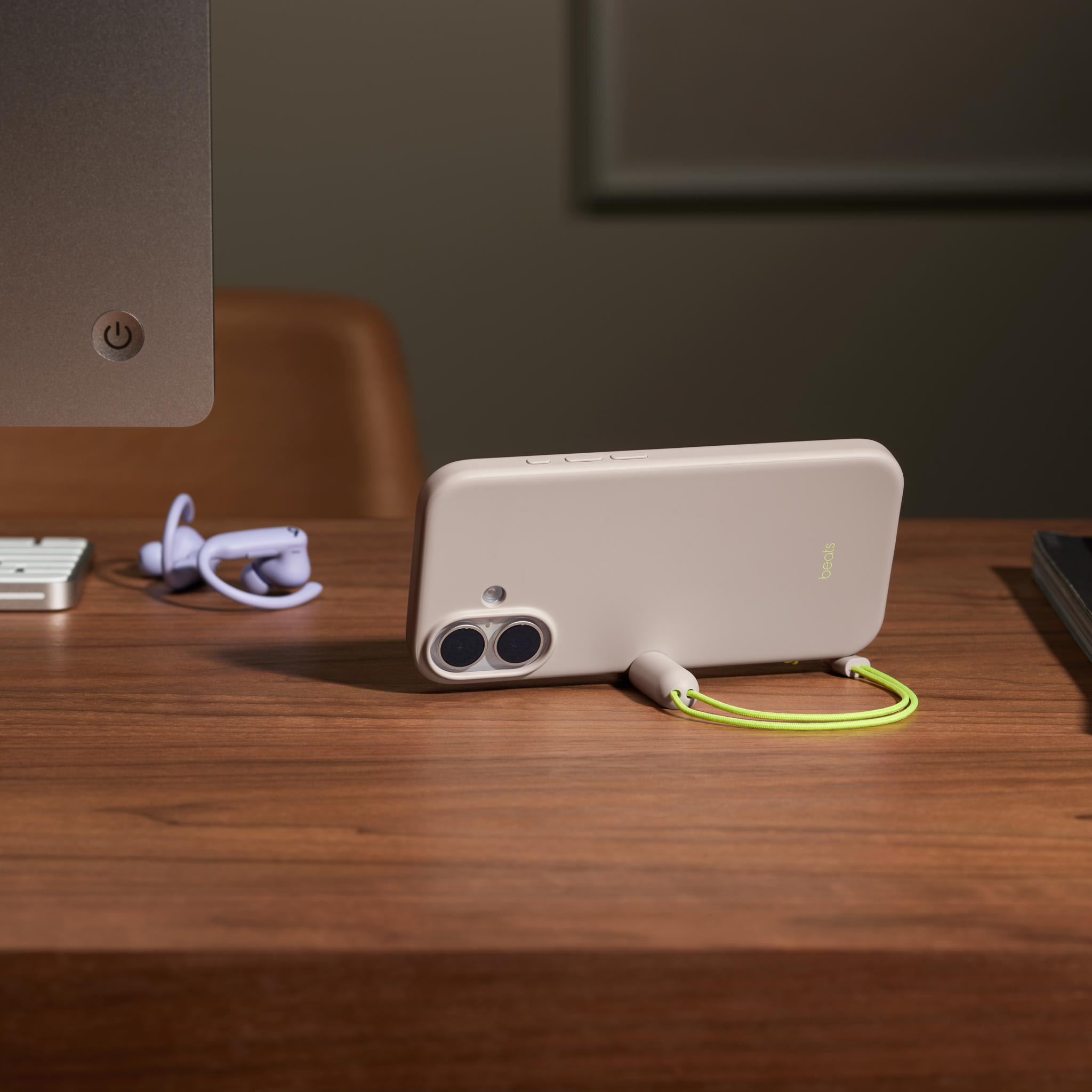 Beats iPhone 17 Kickstand Case with MagSafe and Camera Control — Lime Stone