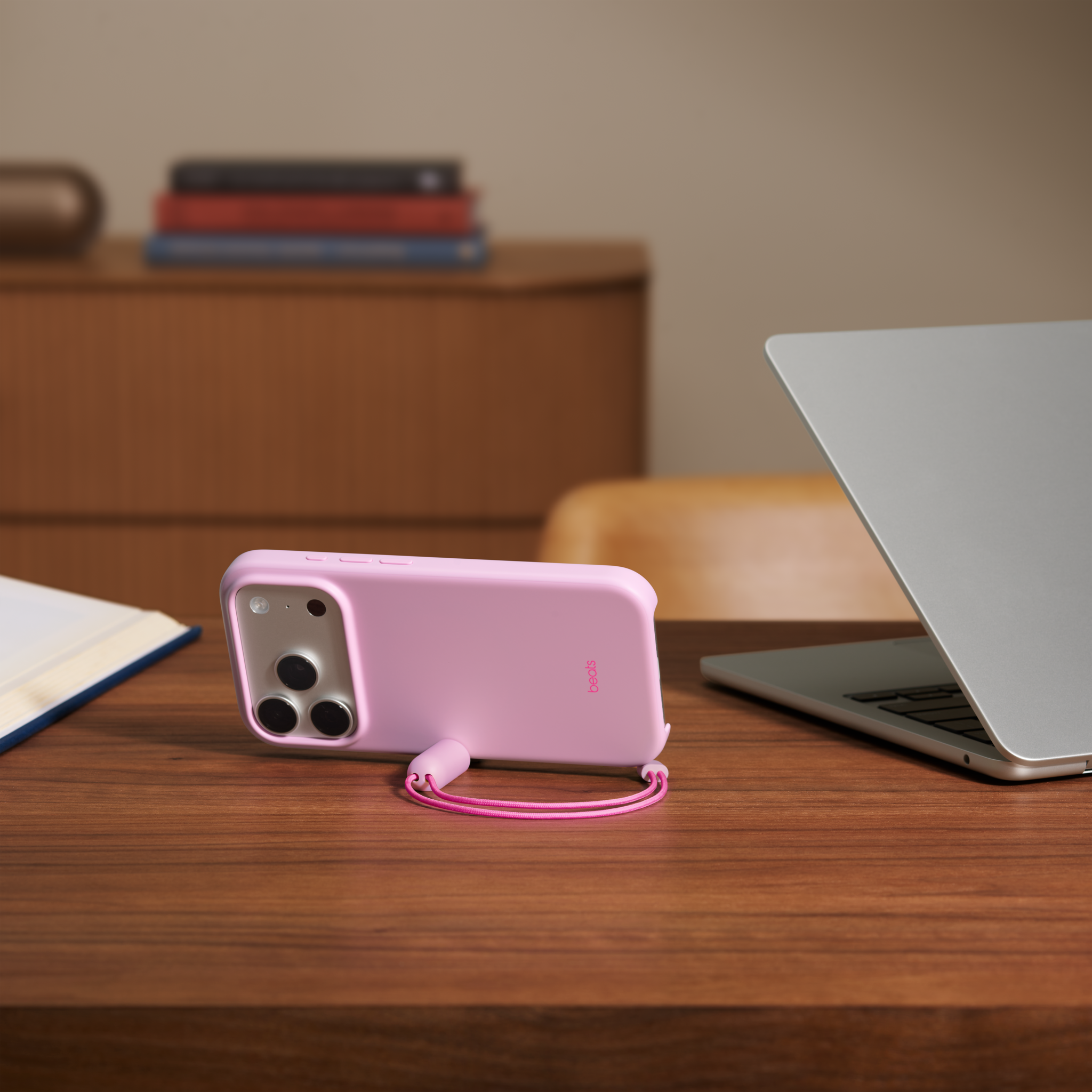 Beats iPhone 17 Pro Kickstand Case with MagSafe and Camera Control — Pebble Pink