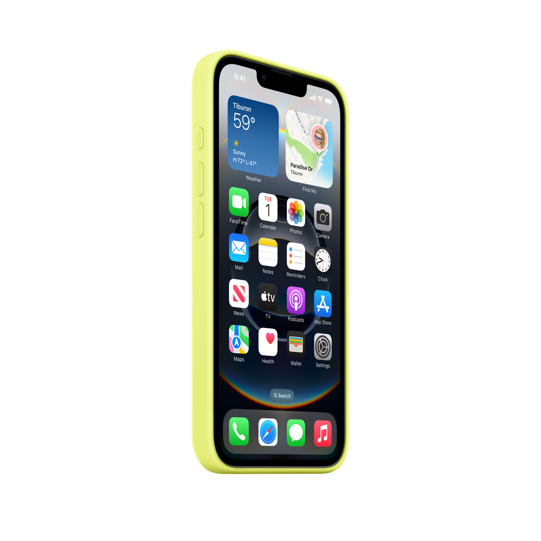 iPhone 16e Silicone Case — Neon Yellow