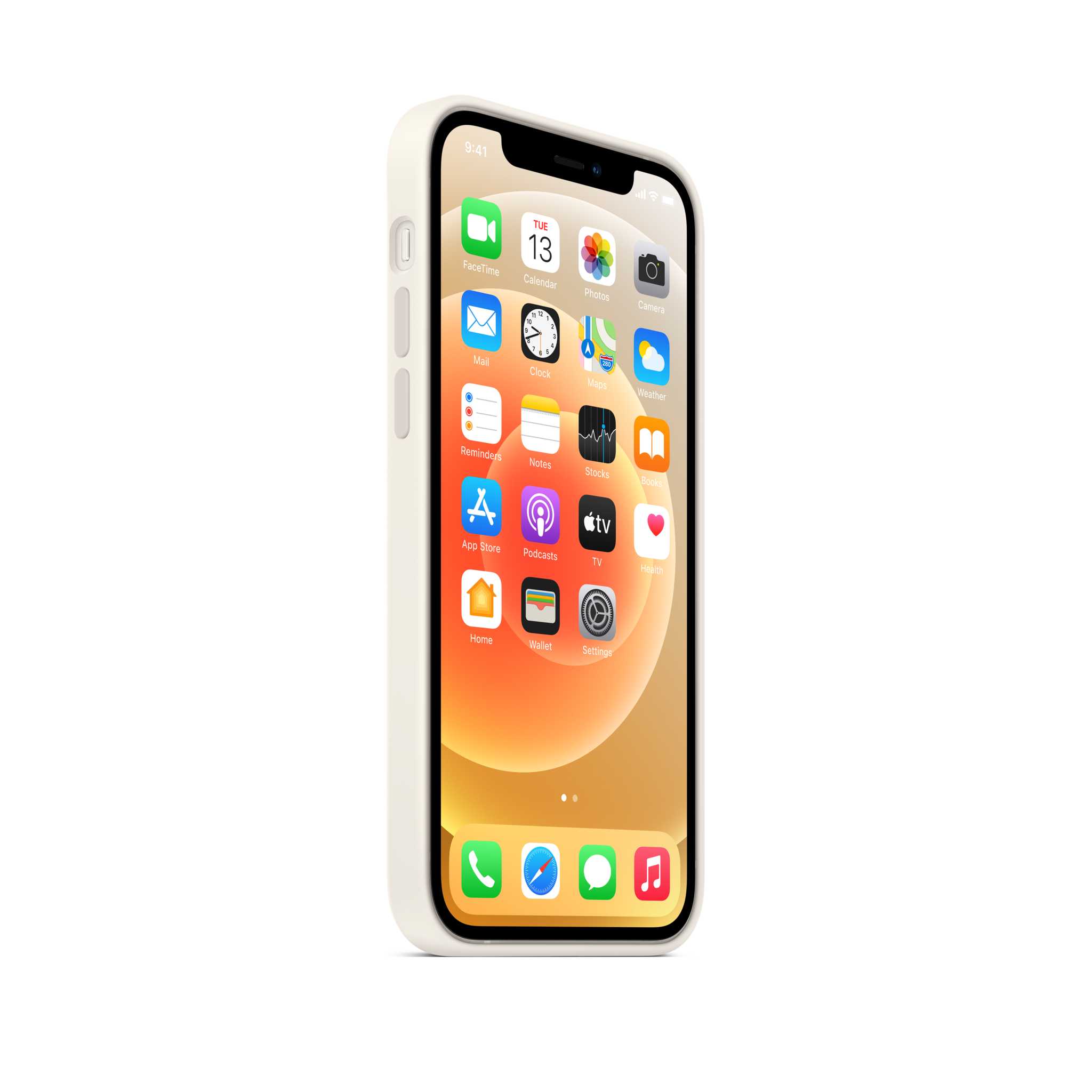 iPhone 12 & 12 Pro Silicone Case with MagSafe — White