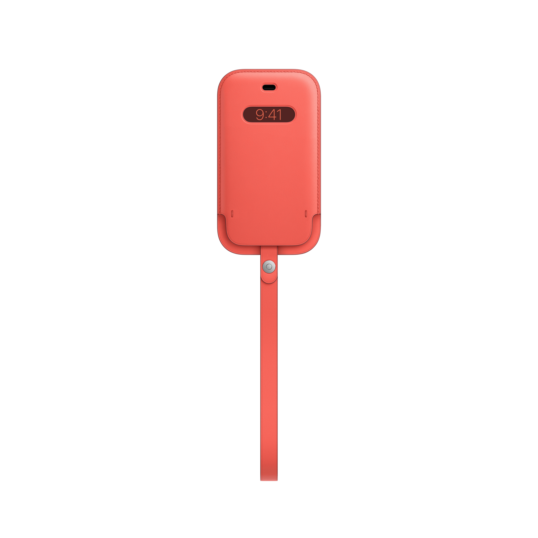 iPhone 12 mini Leather Sleeve with MagSafe — Pink Citrus