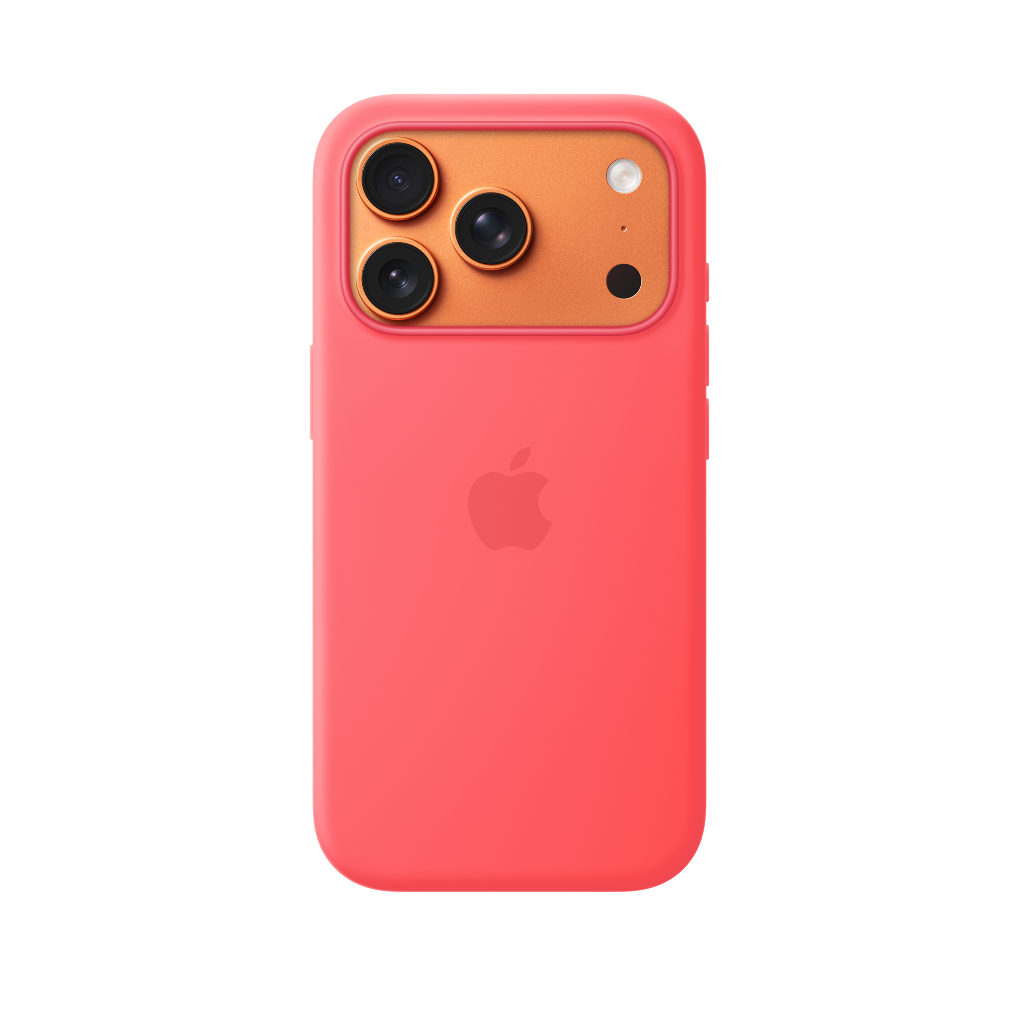 iPhone 17 Pro Silicone Case with MagSafe — Bright Guava