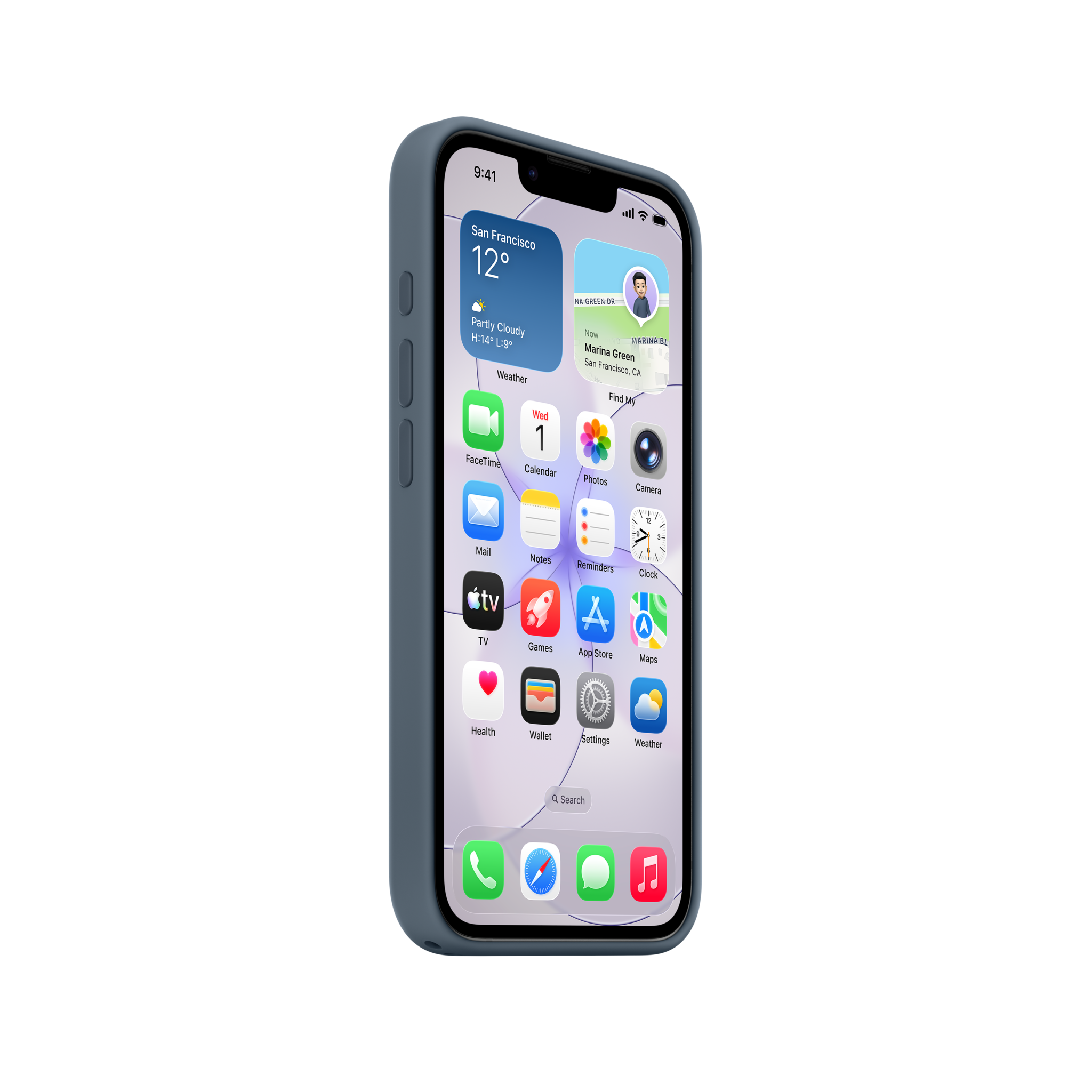 iPhone 17e Silicone Case with MagSafe — Anchor Blue