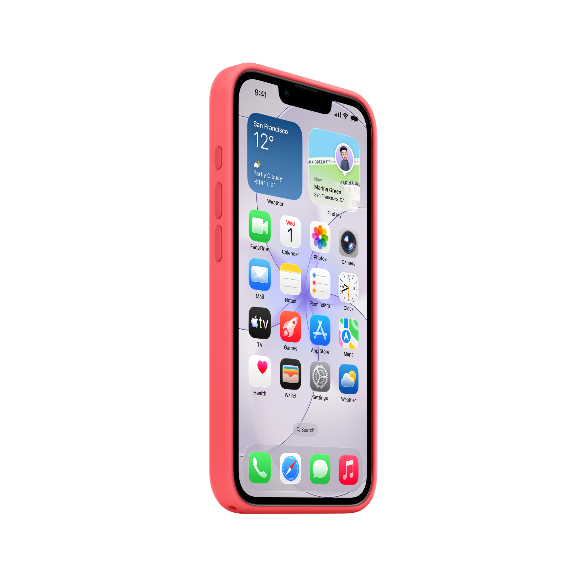 iPhone 17e Silicone Case with MagSafe — Bright Guava