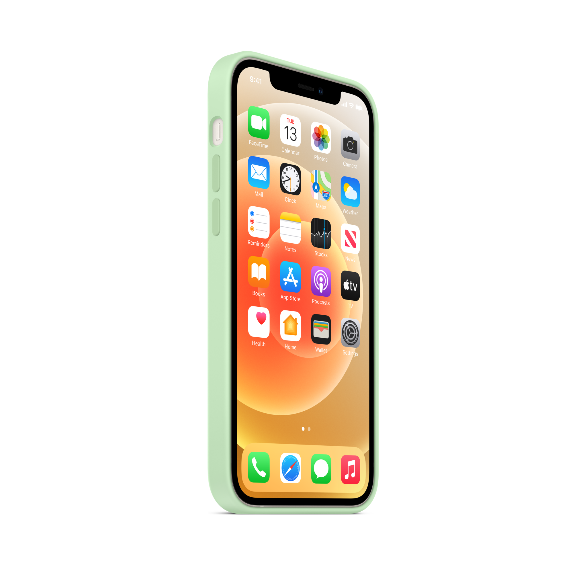 iPhone 12 & 12 Pro Silicone Case with MagSafe — Pistachio