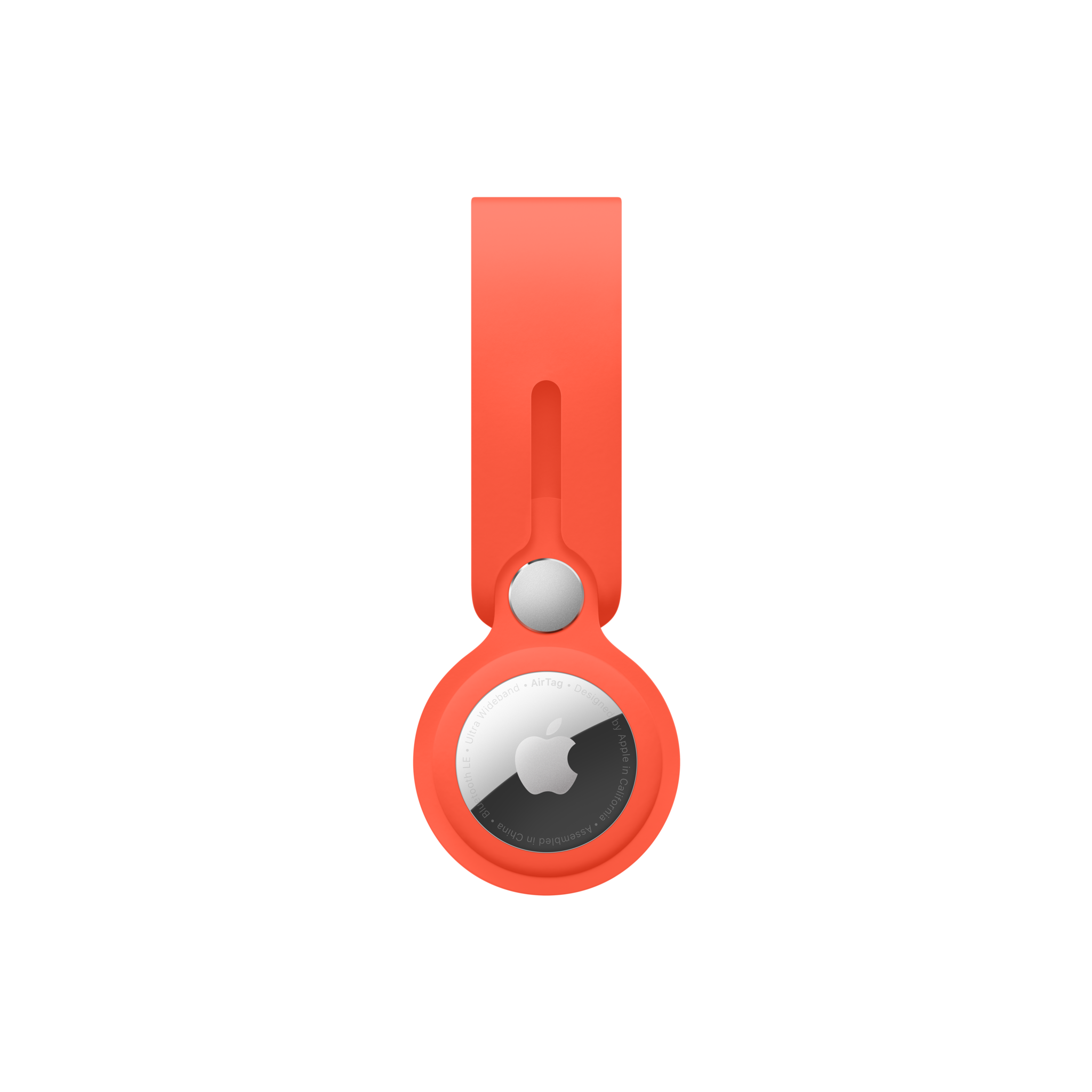 AirTag Silicone Loop — Electric Orange
