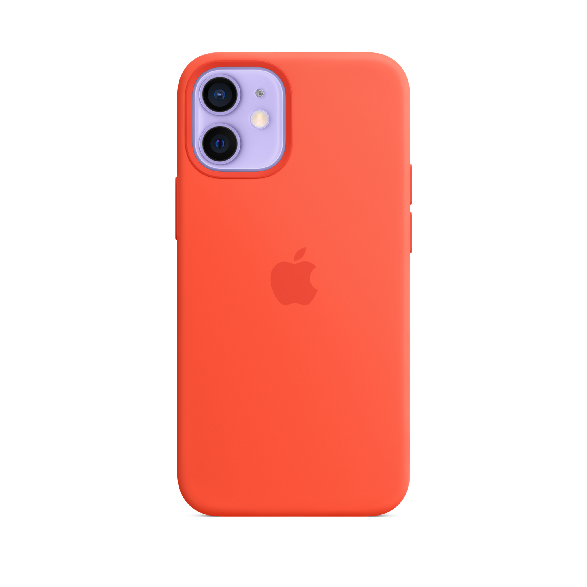 iPhone 12 mini Silicone Case with MagSafe — Electric Orange