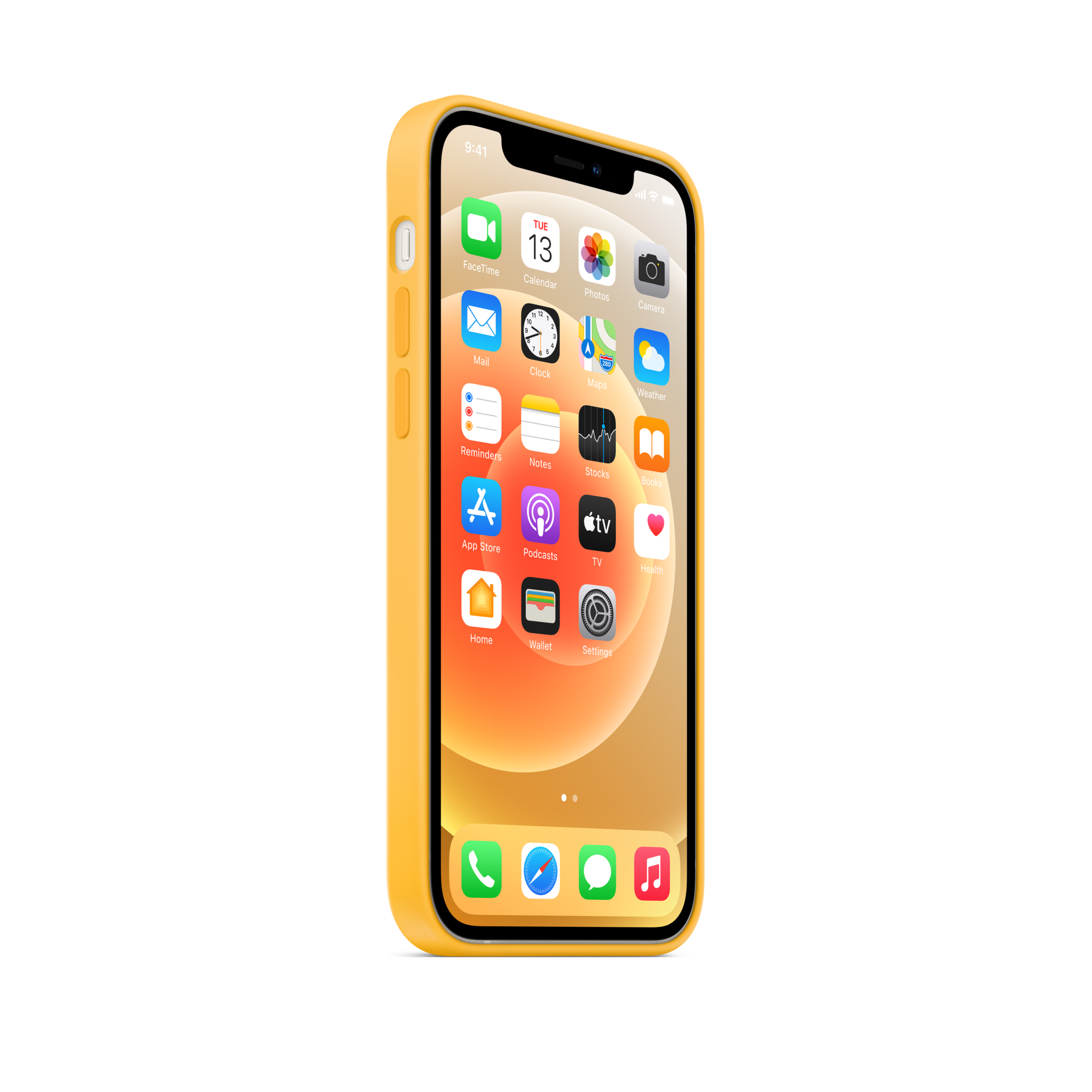 iPhone 12 & 12 Pro Silicone Case with MagSafe — Sunflower