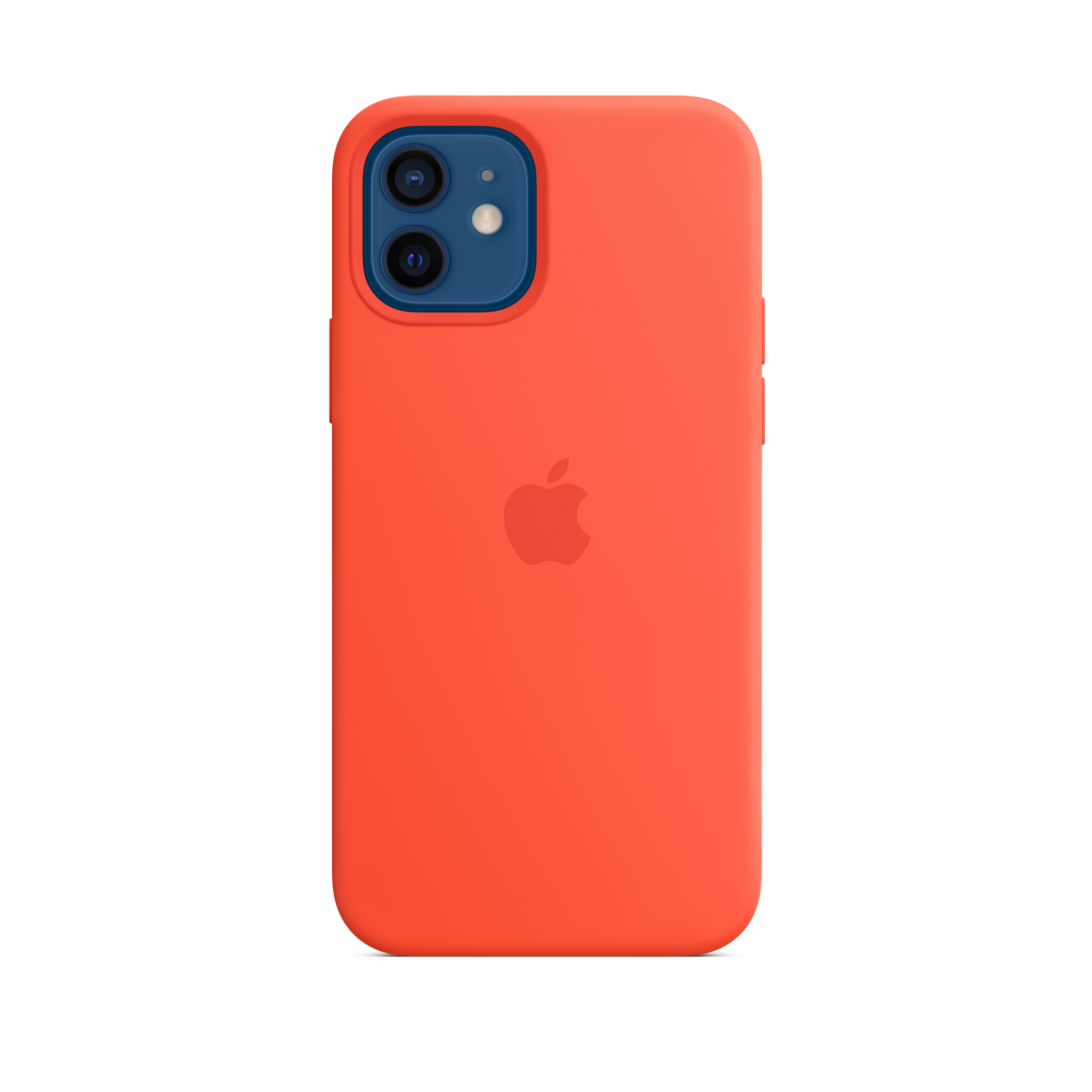 iPhone 12 & 12 Pro Silicone Case with MagSafe — Electric Orange